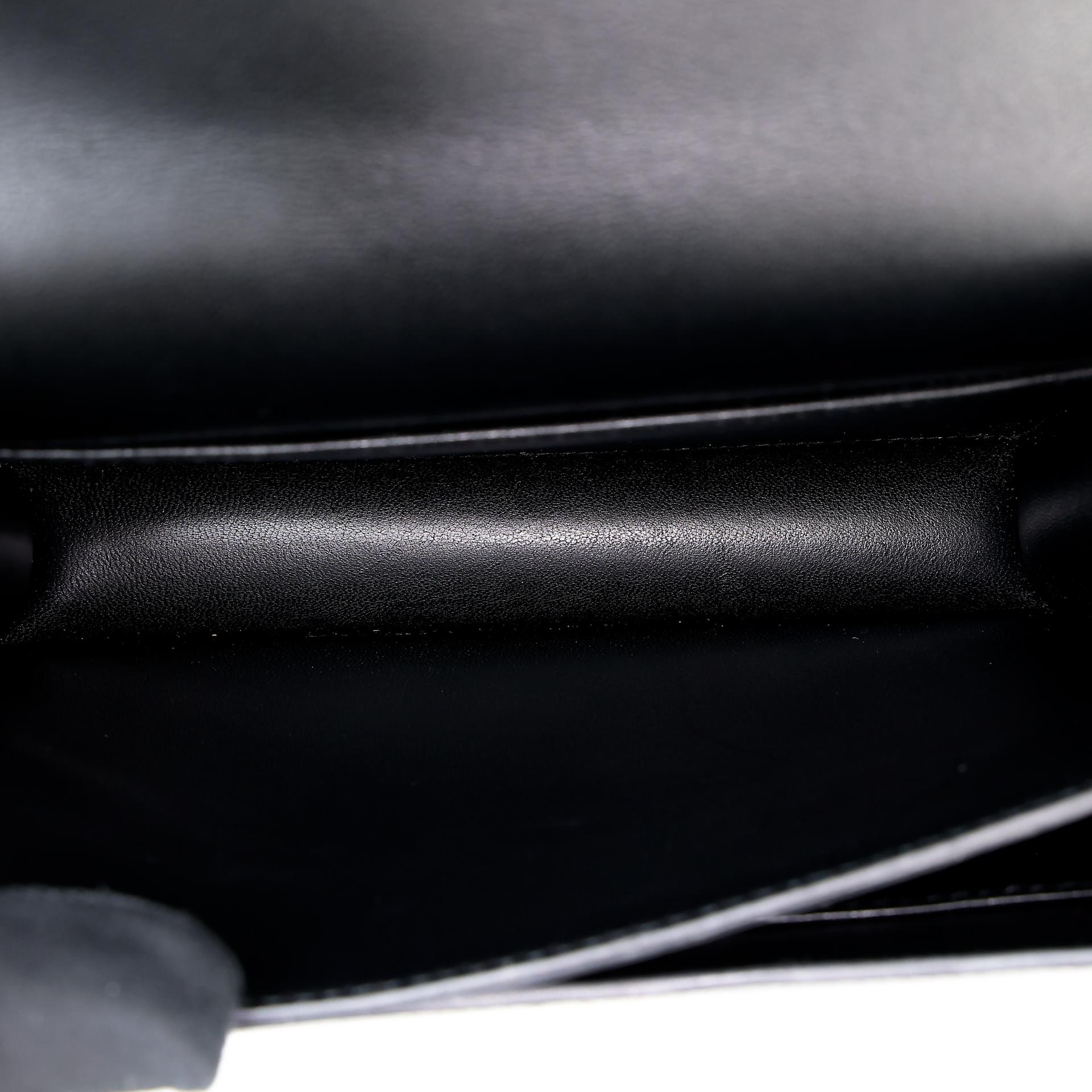 Very Good ( Rank A) HERMÈS Constance Mini Black (89) Tadelakt Gold hardware Z (2021) - 24