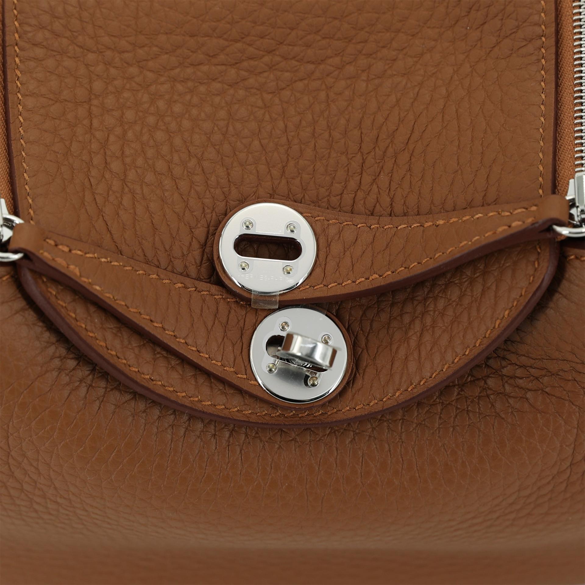 Brand New ( Rank N ) HERMÈS Mini Lindy Gold (37) Clemence Palladium hardware W (2024) - 8