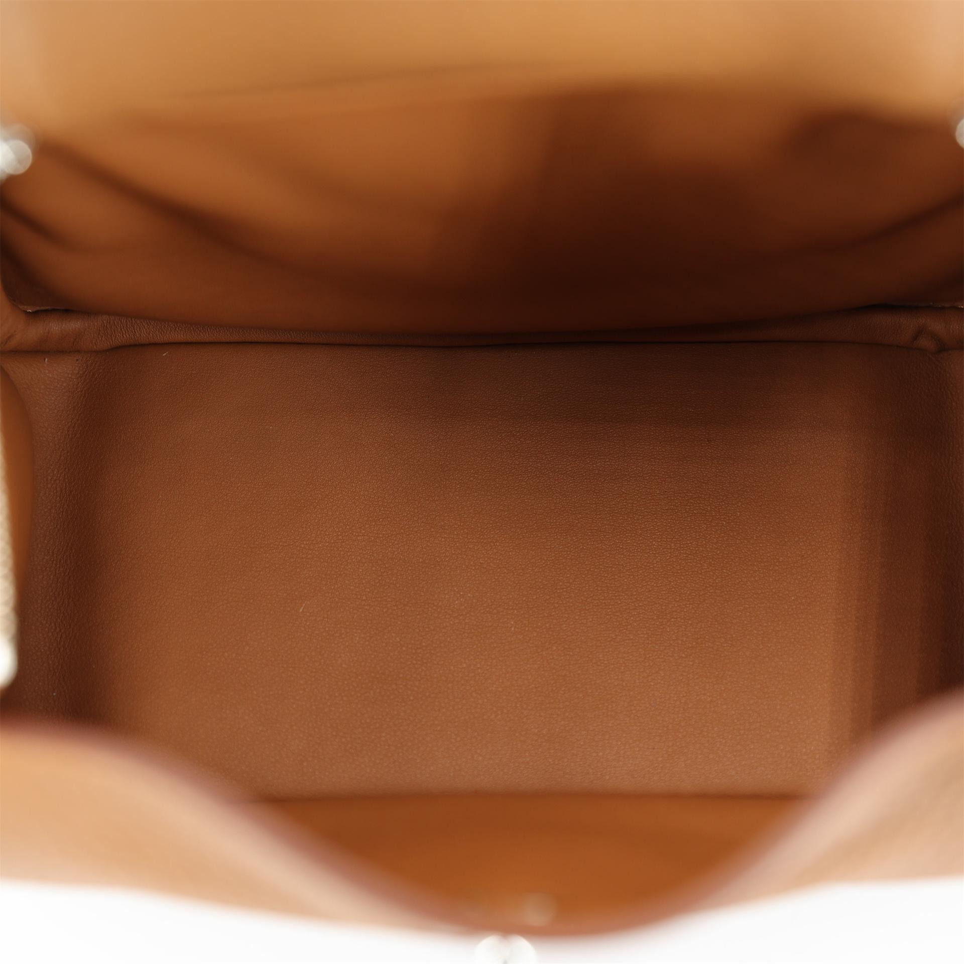 Brand New ( Rank N ) HERMÈS Mini Lindy Gold (37) Clemence Palladium hardware W (2024) - 9