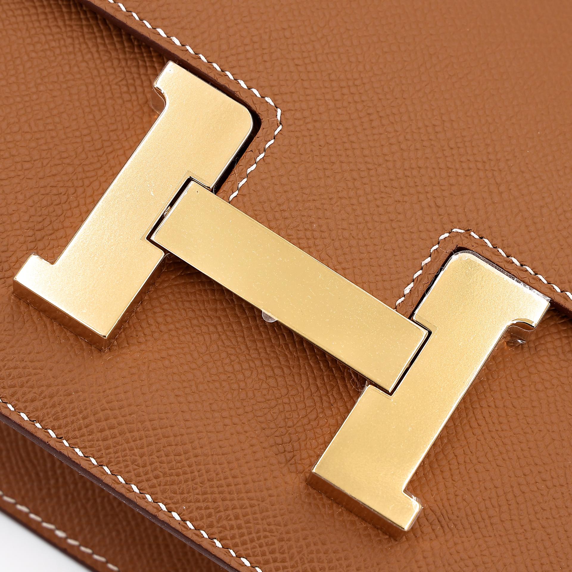 Brand New ( Rank N ) HERMÈS Constance 24 Gold (37) Epsom Gold hardware W (2024) - 8
