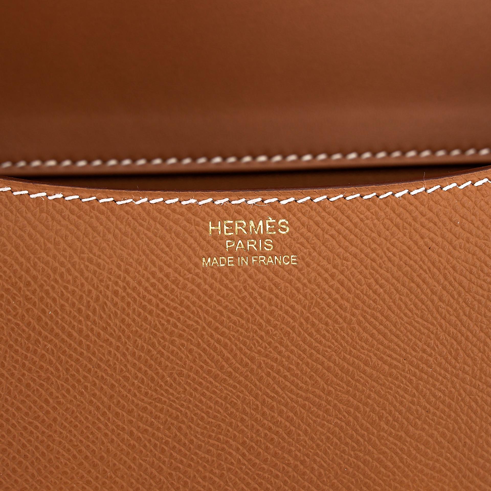 Brand New ( Rank N ) HERMÈS Constance 24 Gold (37) Epsom Gold hardware W (2024) - 11