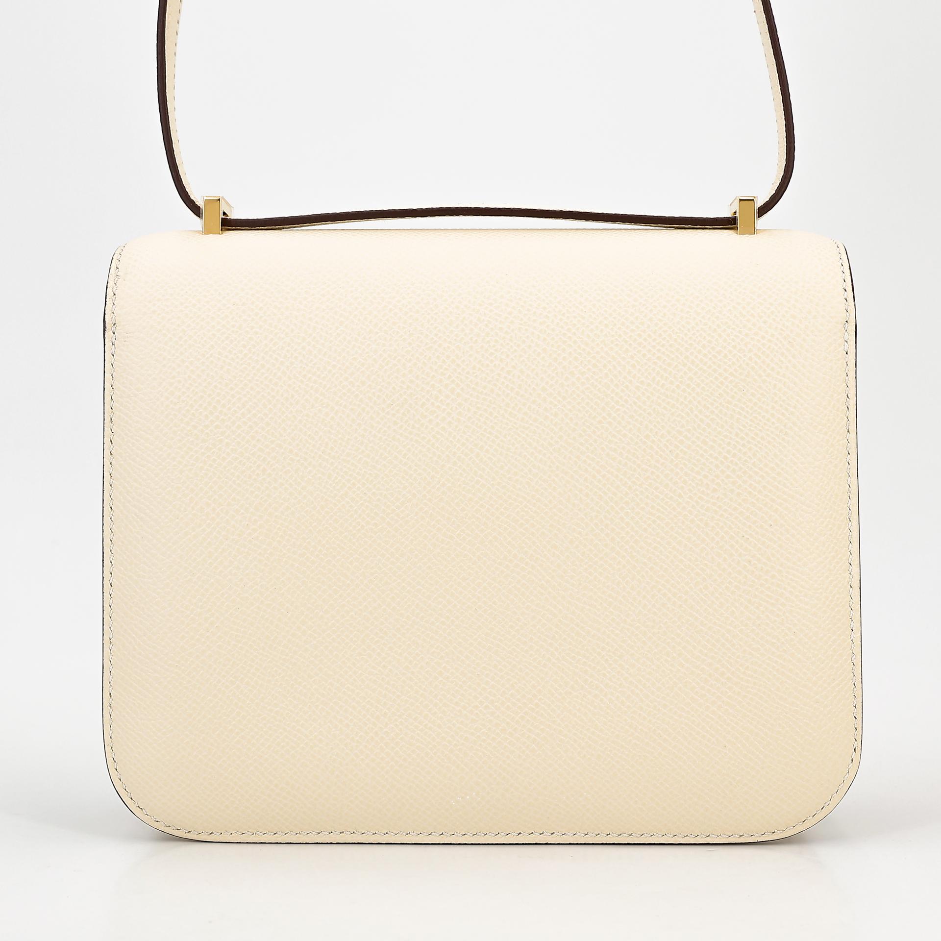 Unused ( Rank NS ) HERMÈS Constance Mini Nata (I2) Epsom Gold hardware Z (2021) - 2
