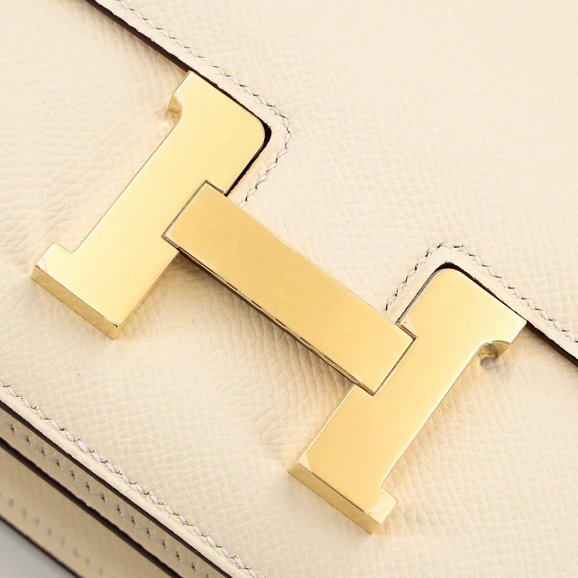 Unused ( Rank NS ) HERMÈS Constance Mini Nata (I2) Epsom Gold hardware Z (2021) - 8
