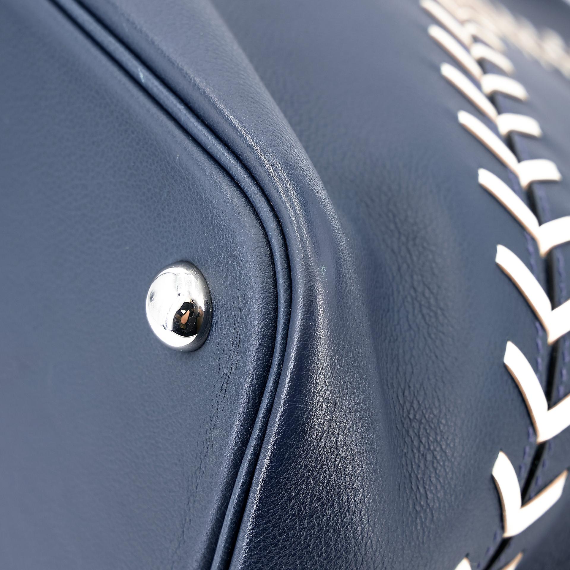 Very Good ( Rank A) HERMÈS Bolide 45 1923 Baseball Bleu Nuit (2Z) Evercolor Palladium hardware C (2018) - 11