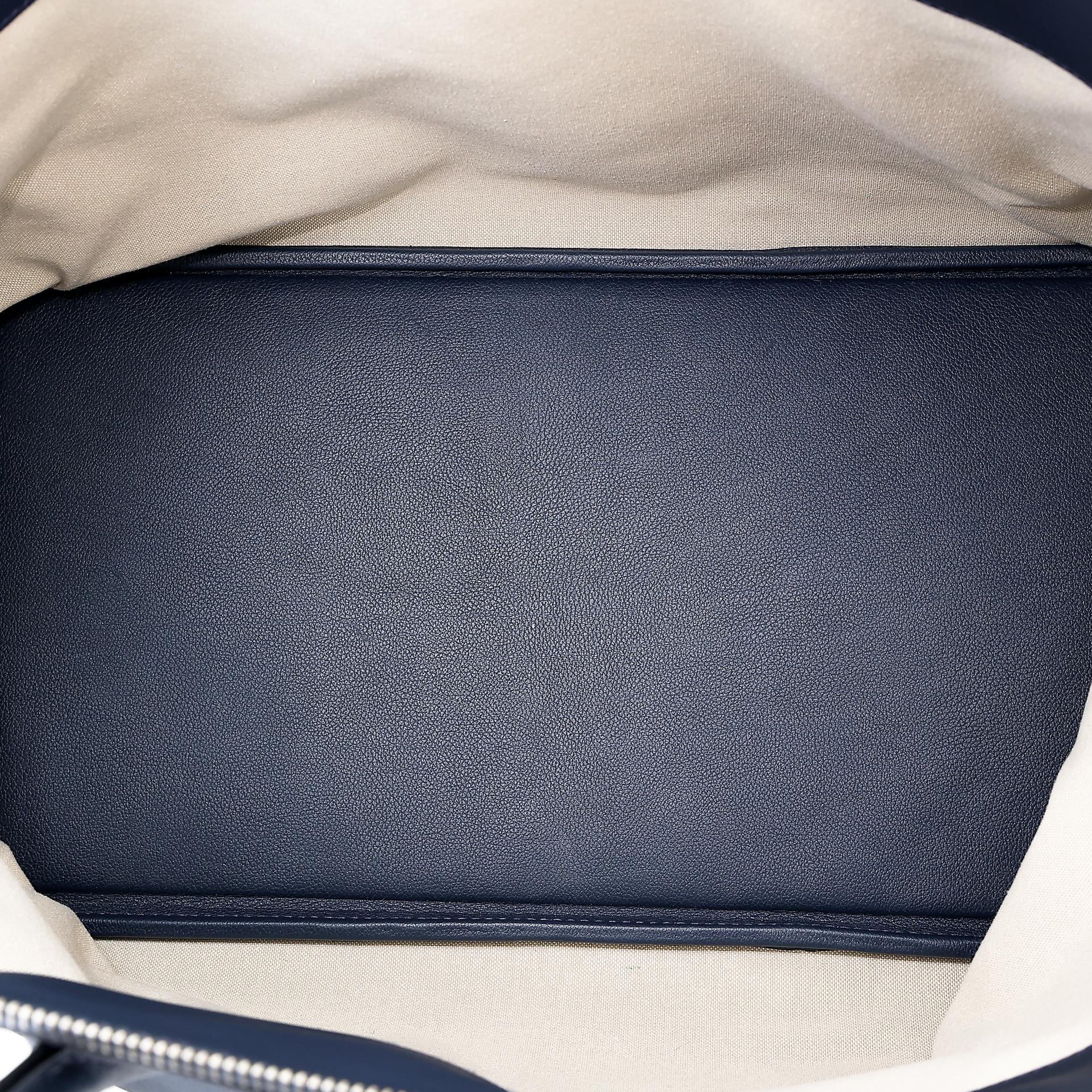 Very Good ( Rank A) HERMÈS Bolide 45 1923 Baseball Bleu Nuit (2Z) Evercolor Palladium hardware C (2018) - 24