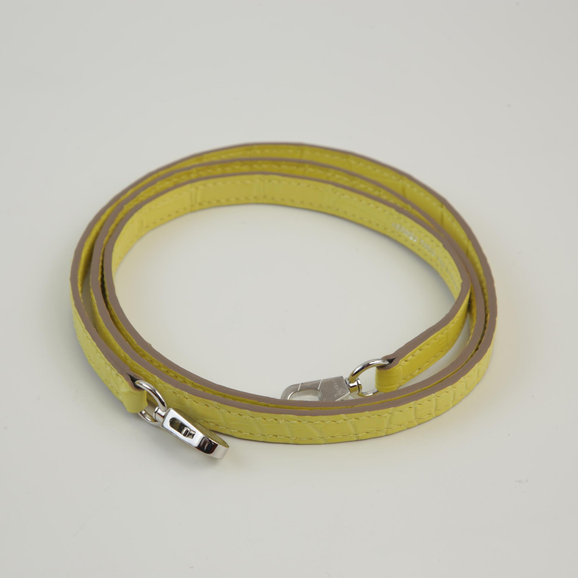 Unused ( Rank NS ) HERMÈS Mini Kelly II Lime (9R) Matte Alligator Palladium hardware B (2023) - 14
