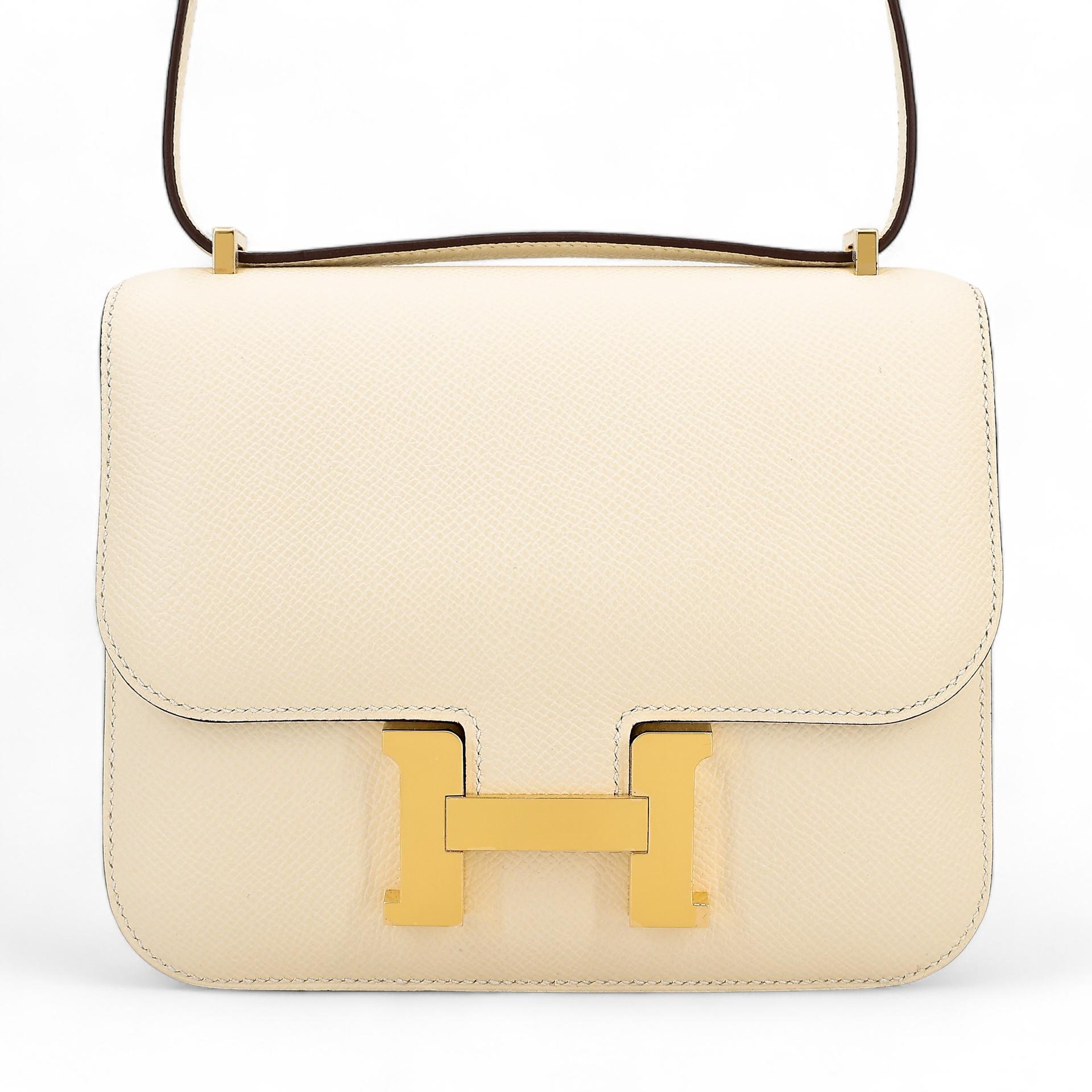 Unused ( Rank NS ) HERMÈS Constance Mini Nata (I2) Epsom Gold hardware Z (2021) - 1