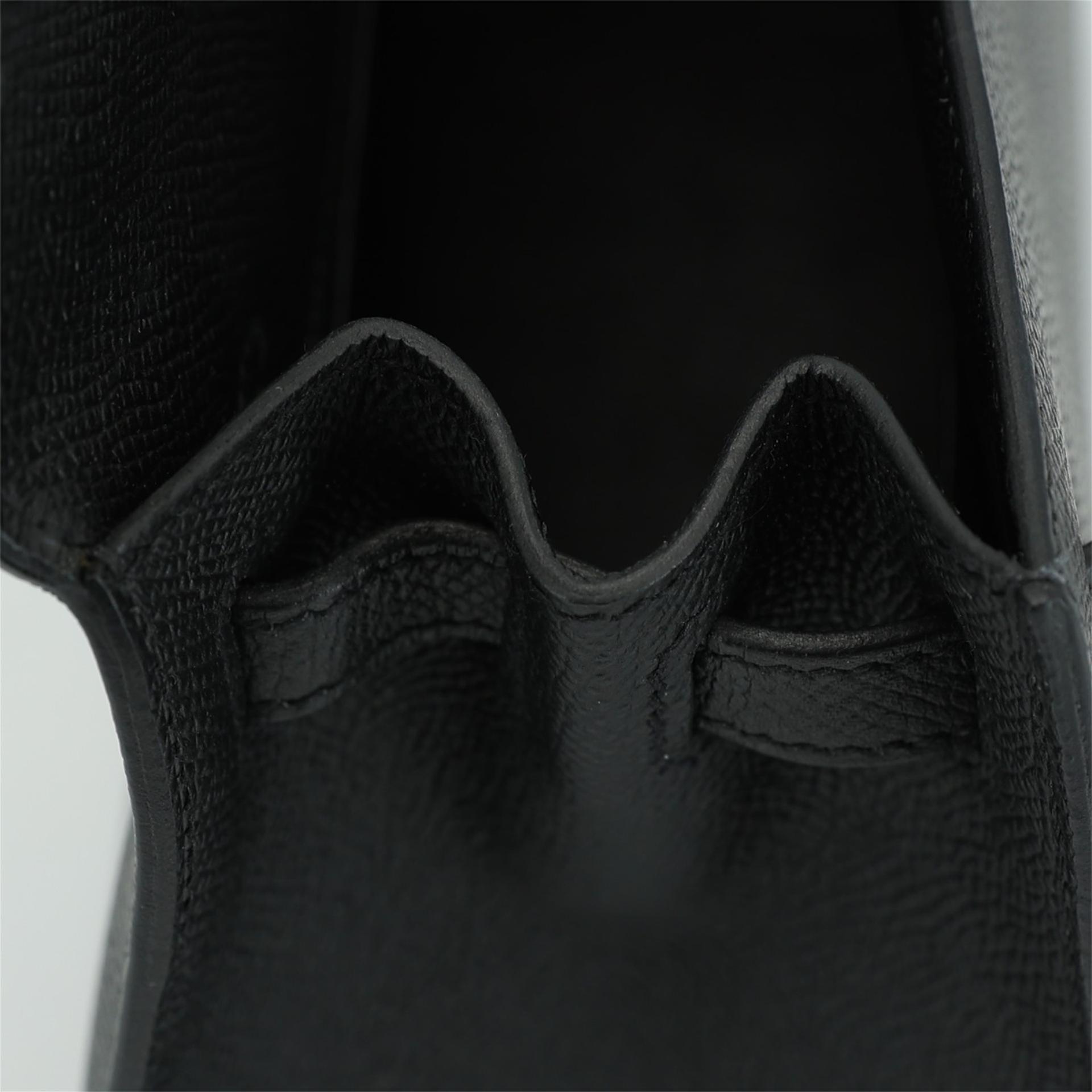 Very Good ( Rank A) HERMÈS Kelly 25 Sellier Black (89) Epsom Gold hardware T (2015) - 13