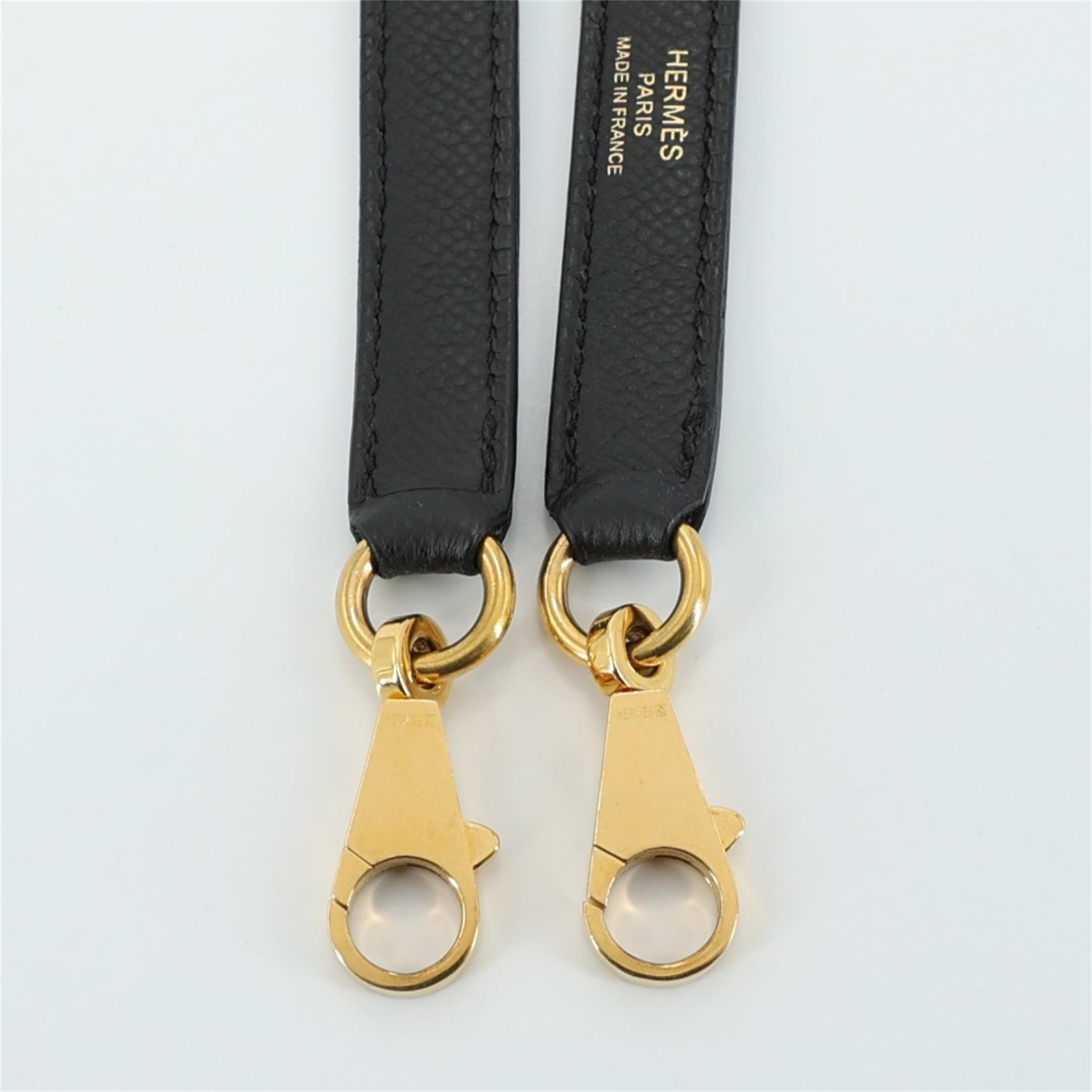 Very Good ( Rank A) HERMÈS Kelly 25 Sellier Black (89) Epsom Gold hardware T (2015) - 16