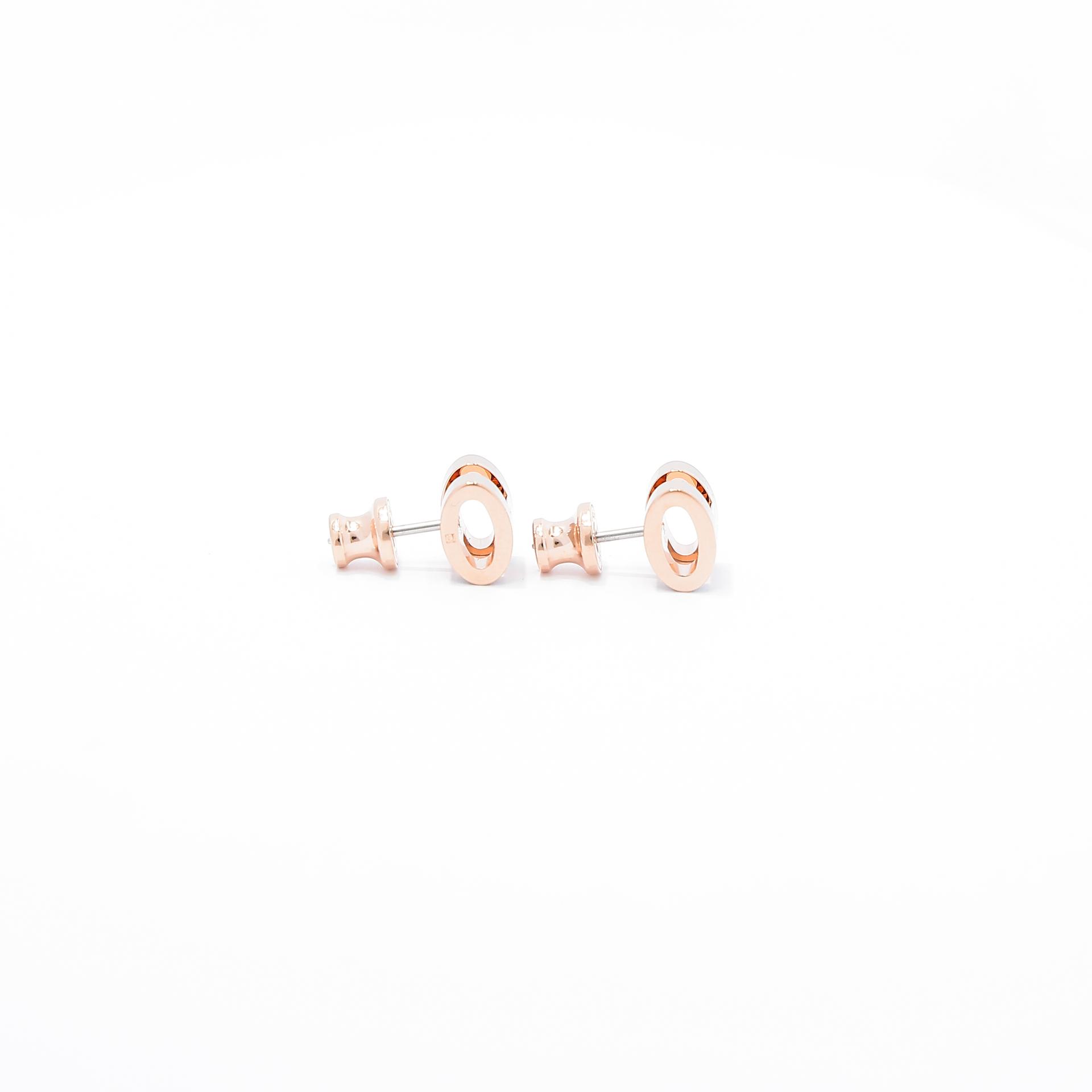 Brand New ( Rank N ) HERMÈS Mini Pop H earrings Marron Glace Rose Gold hardware - 6