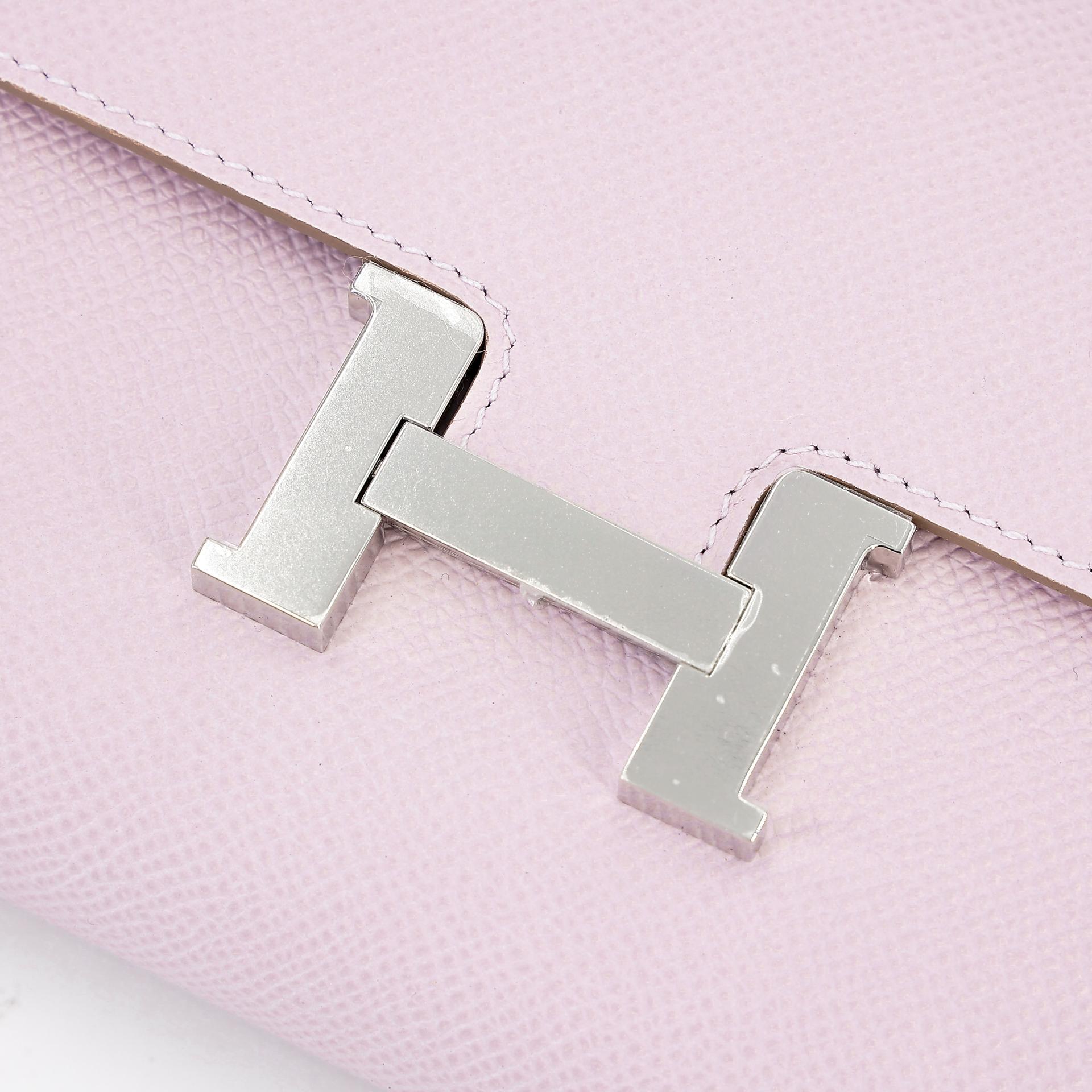 Brand New ( Rank N ) HERMÈS Constance To Go Mauve Pale (09) Epsom Palladium hardware W (2024) - 7