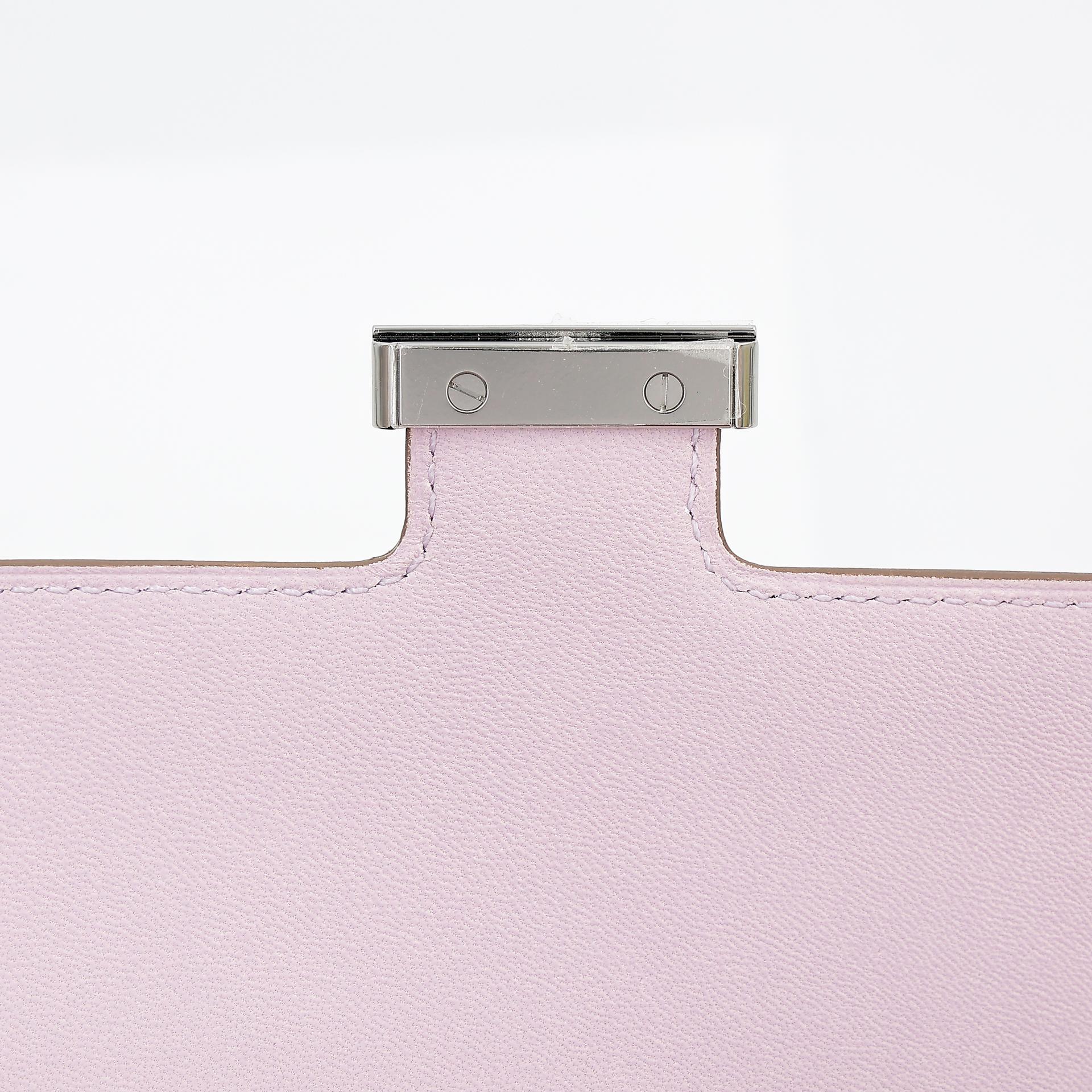 Brand New ( Rank N ) HERMÈS Constance To Go Mauve Pale (09) Epsom Palladium hardware W (2024) - 8
