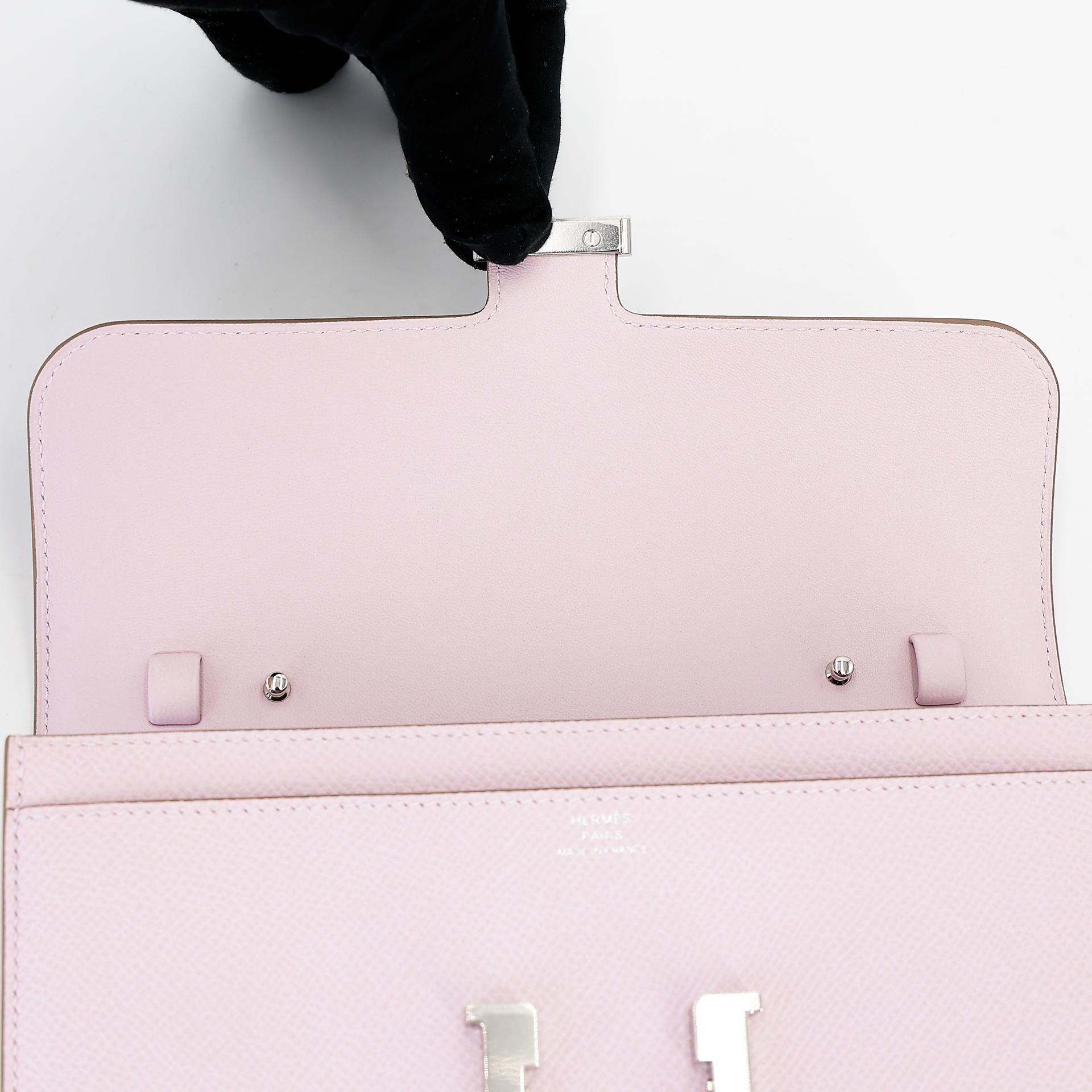 Brand New ( Rank N ) HERMÈS Constance To Go Mauve Pale (09) Epsom Palladium hardware W (2024) - 9