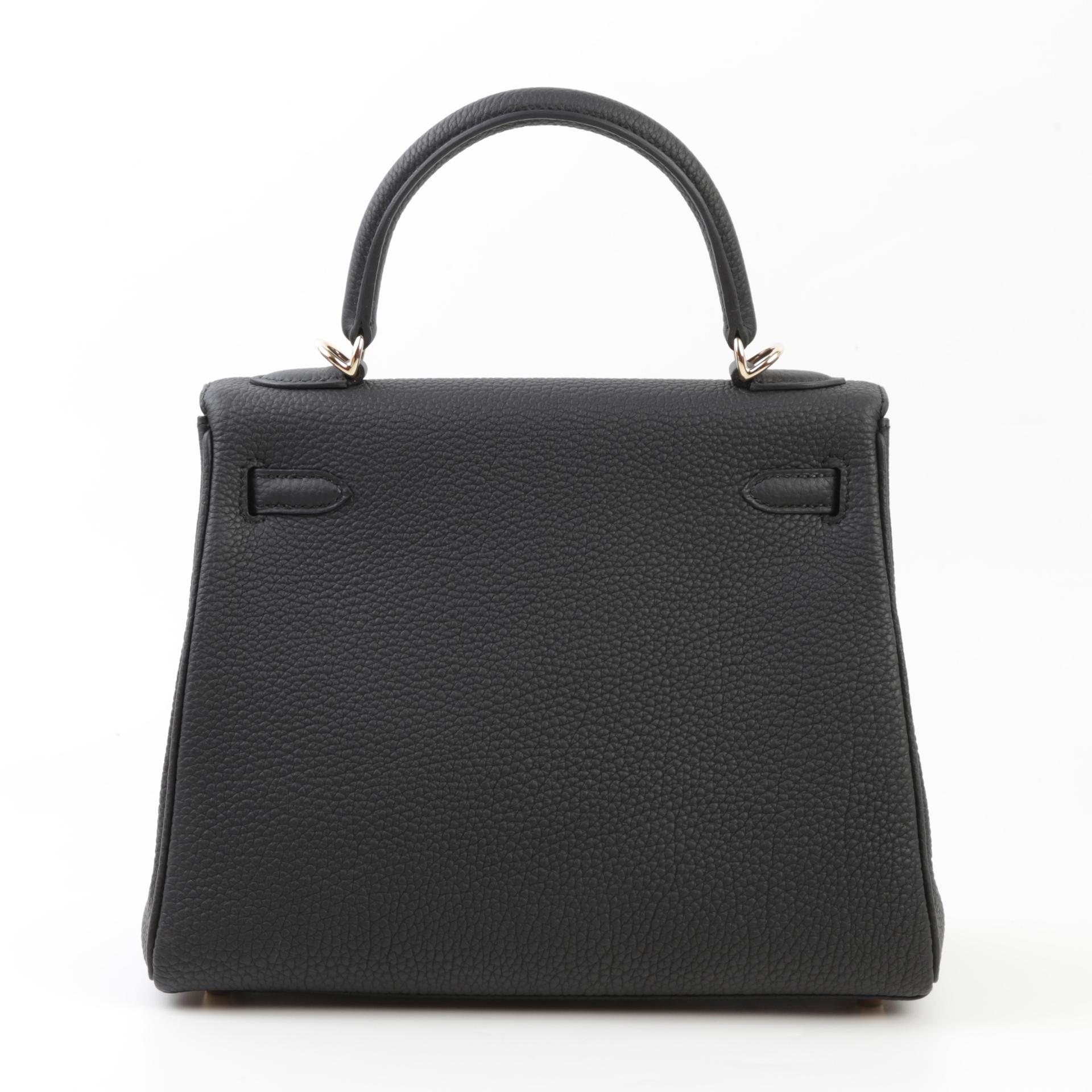 Brand New ( Rank N ) HERMÈS Kelly 25 Black (89) Togo Permabrass hardware W (2024) - 2