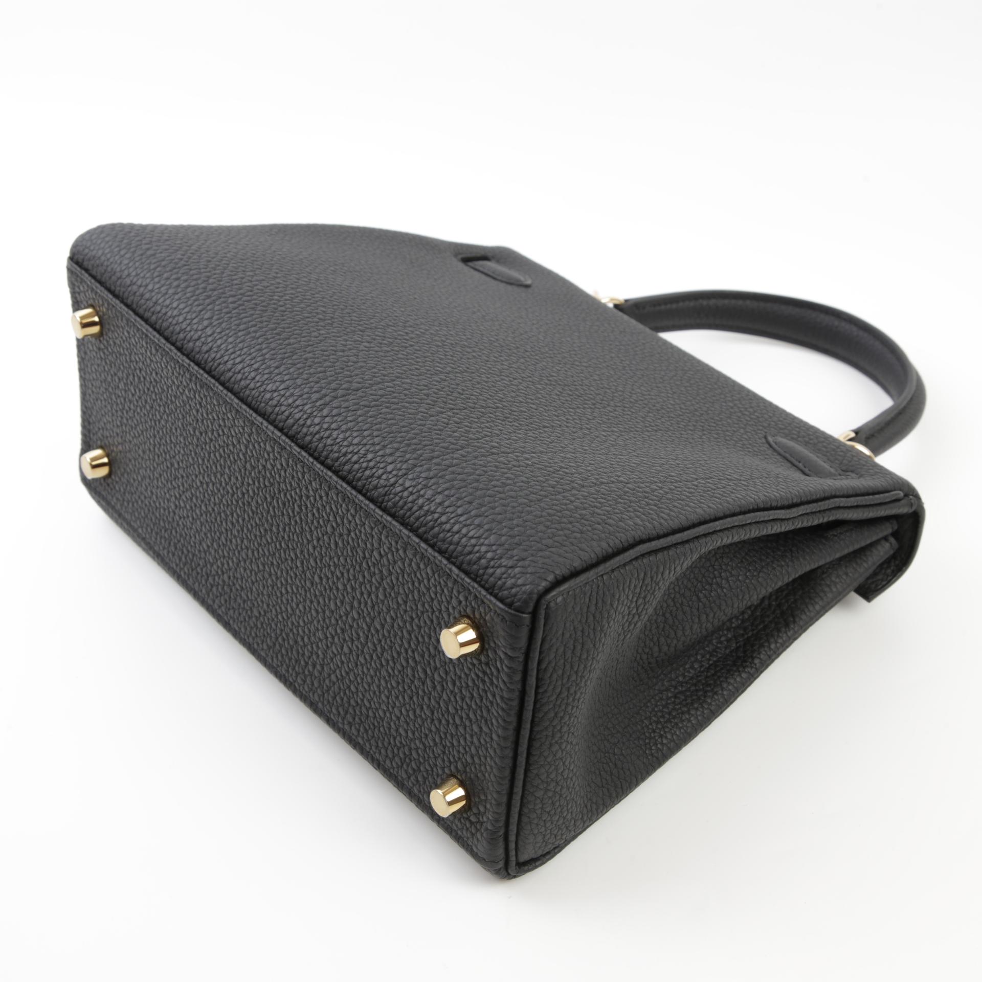 Brand New ( Rank N ) HERMÈS Kelly 25 Black (89) Togo Permabrass hardware W (2024) - 7