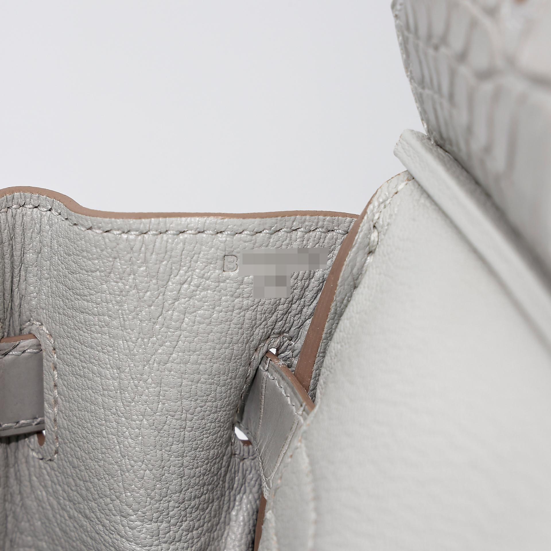 Brand New ( Rank N ) HERMÈS Birkin 30 Touch Gris Perle (80) Togo Matte Alligator Gold hardware B (2023) - 13