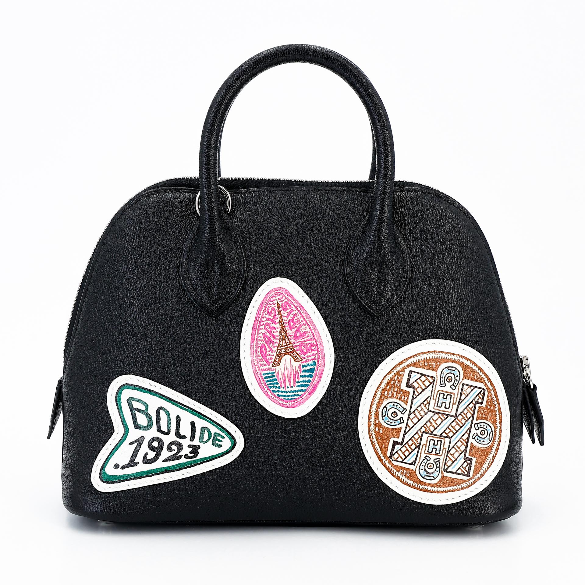 Brand New ( Rank N ) HERMÈS Limited Edition Mini Bolide 1923 Travel Black (89) Chevre Palladium hardware W (2024) - 2