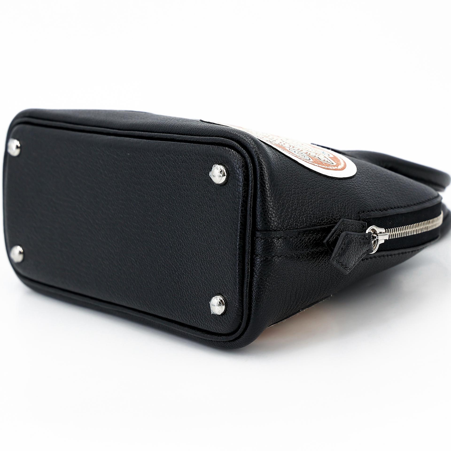 Brand New ( Rank N ) HERMÈS Limited Edition Mini Bolide 1923 Travel Black (89) Chevre Palladium hardware W (2024) - 6