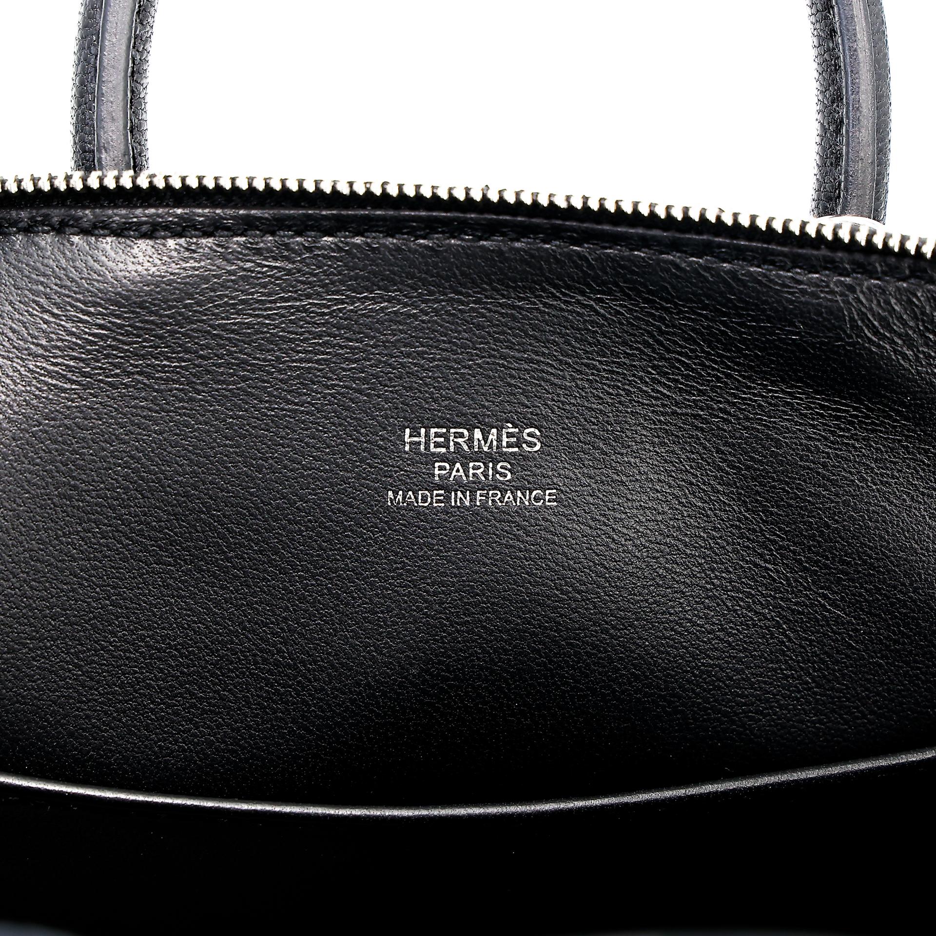 Brand New ( Rank N ) HERMÈS Limited Edition Mini Bolide 1923 Travel Black (89) Chevre Palladium hardware W (2024) - 9