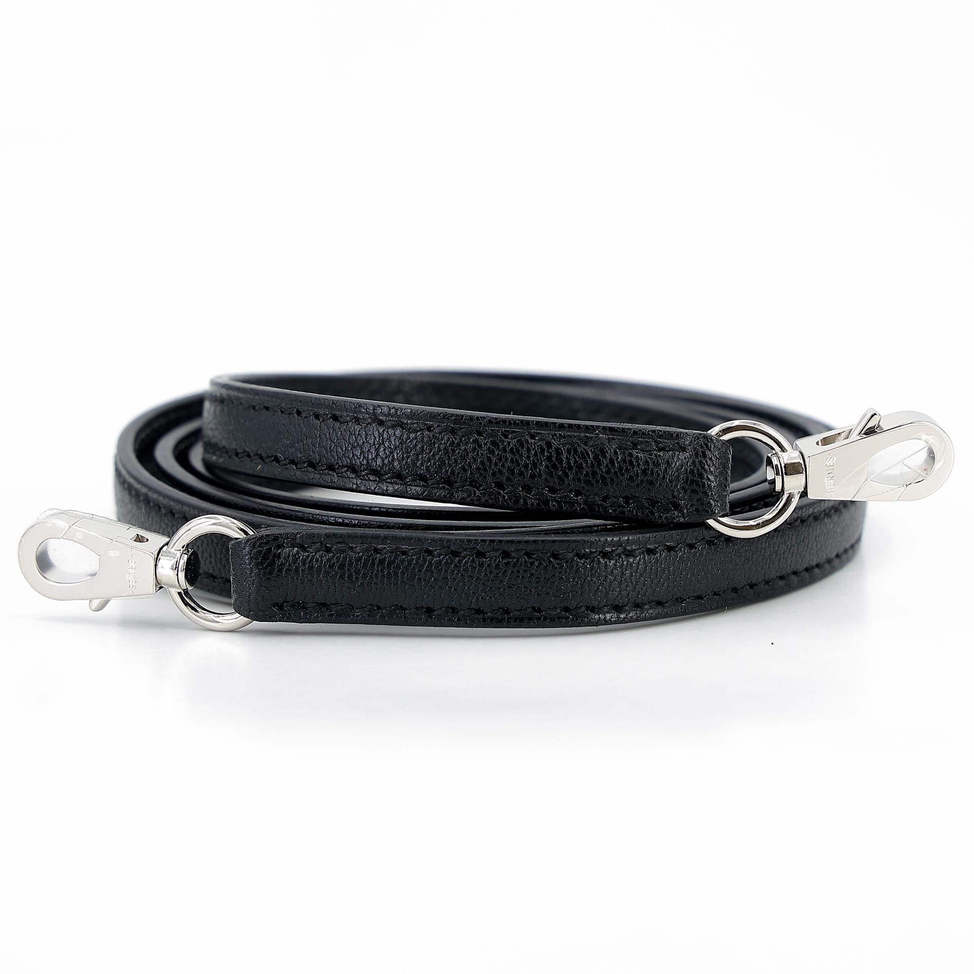 Brand New ( Rank N ) HERMÈS Limited Edition Mini Bolide 1923 Travel Black (89) Chevre Palladium hardware W (2024) - 12