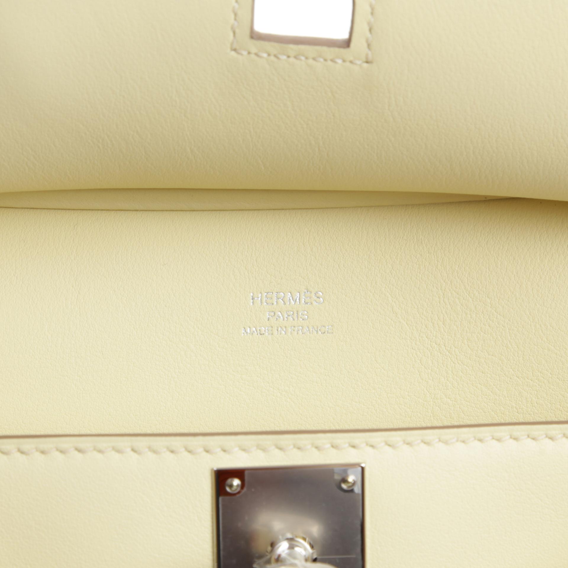 Unused ( Rank NS ) HERMÈS Jypsiere Mini Jaune milton (i8) Swift Palladium hardware W (2024) - 9