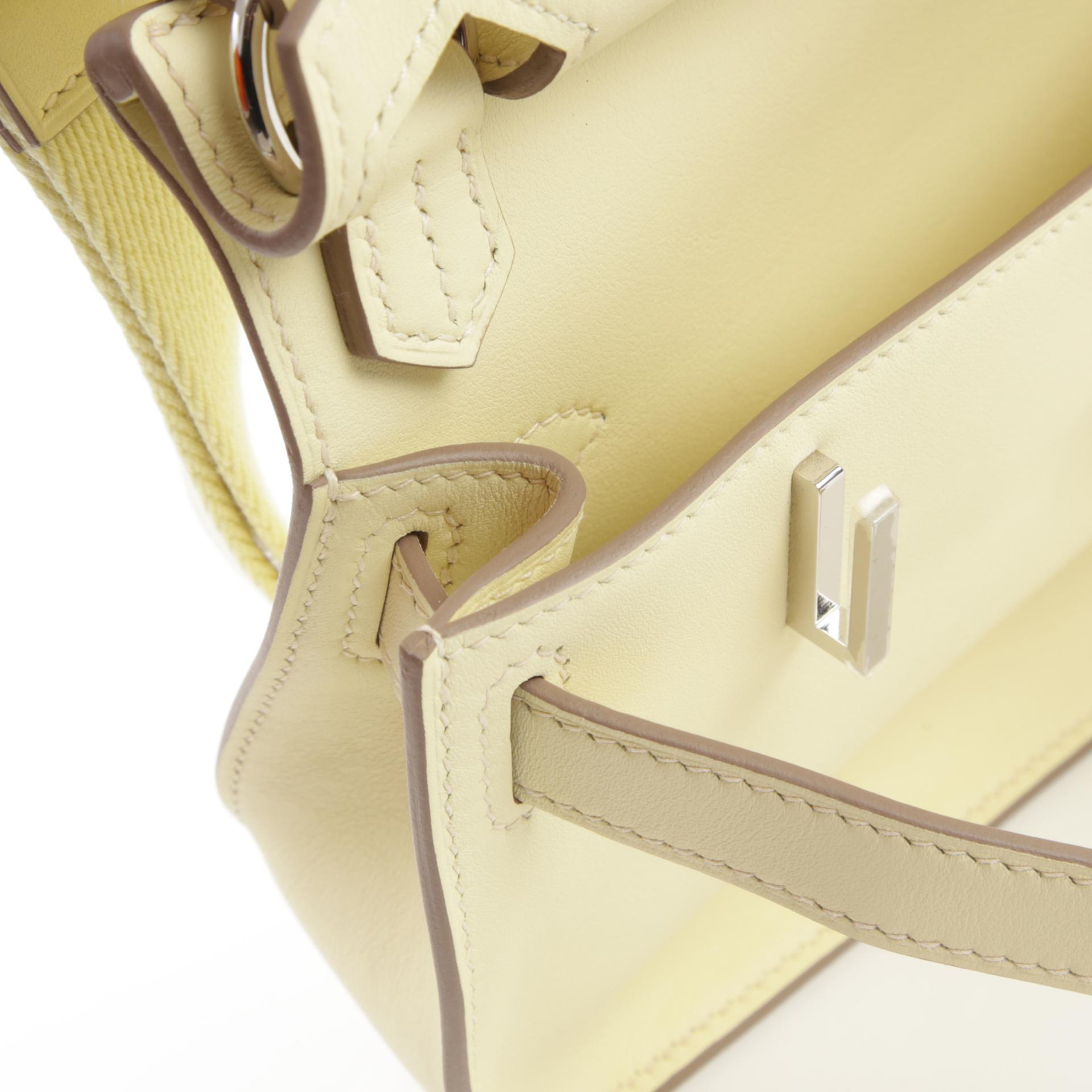 Unused ( Rank NS ) HERMÈS Jypsiere Mini Jaune milton (i8) Swift Palladium hardware W (2024) - 12