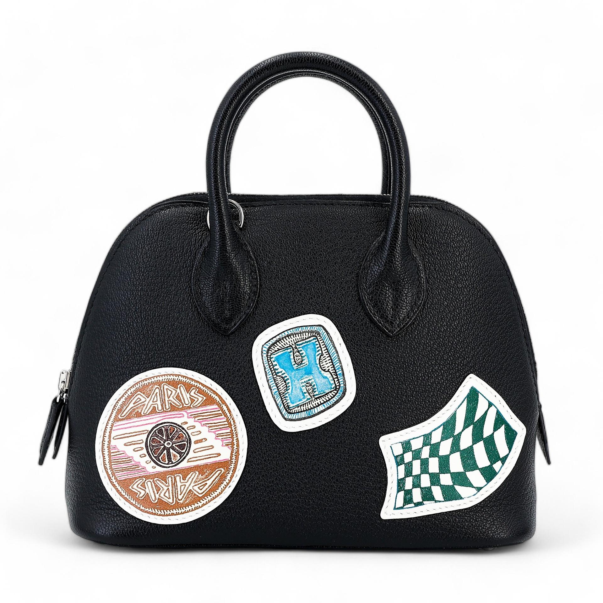 Brand New ( Rank N ) HERMÈS Limited Edition Mini Bolide 1923 Travel Black (89) Chevre Palladium hardware W (2024) - 1