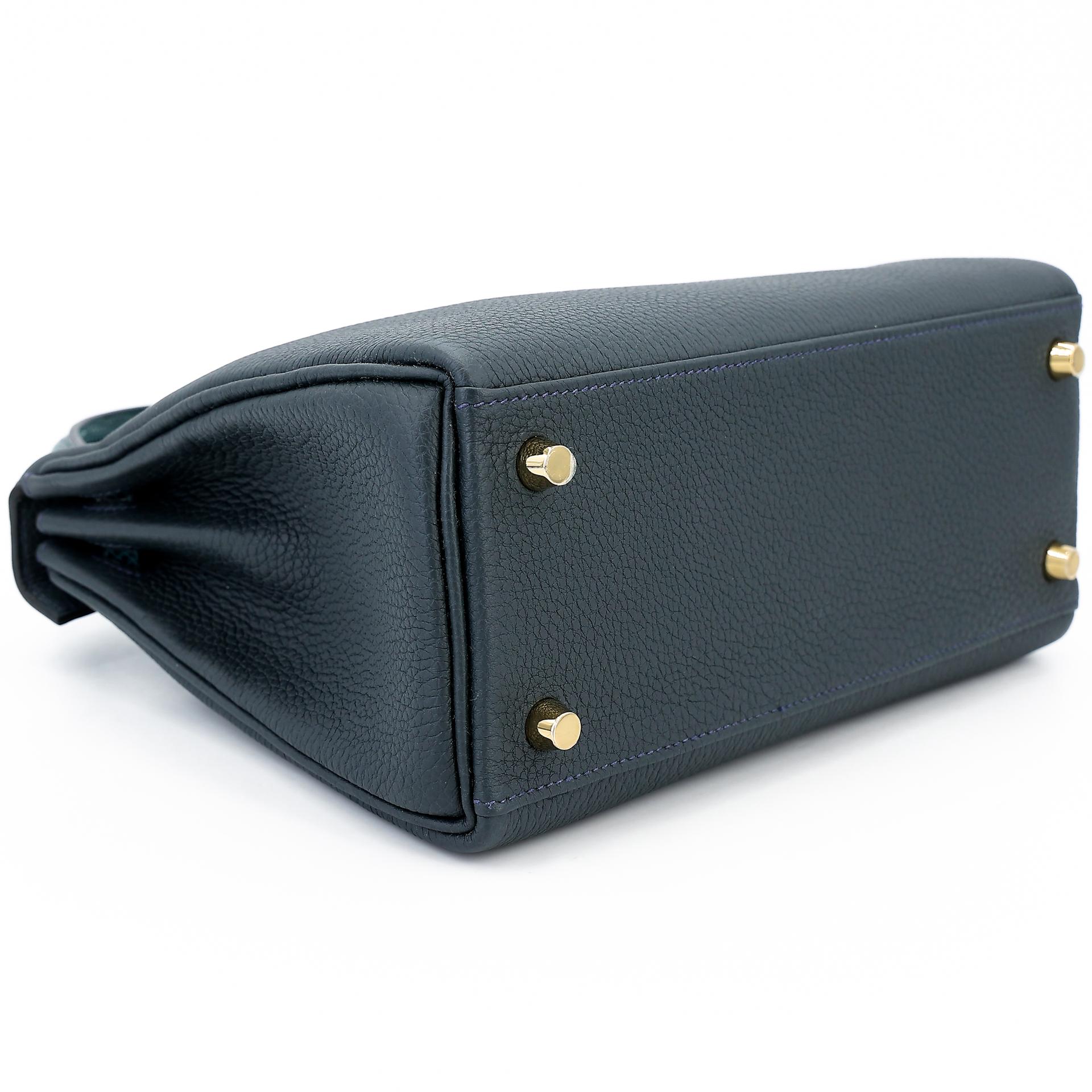Brand New ( Rank N ) HERMÈS Kelly 25 Touch Vert Cypress (6O) Vert Rousseau (V0) Togo Lizard Gold hardware W (2024) - 7