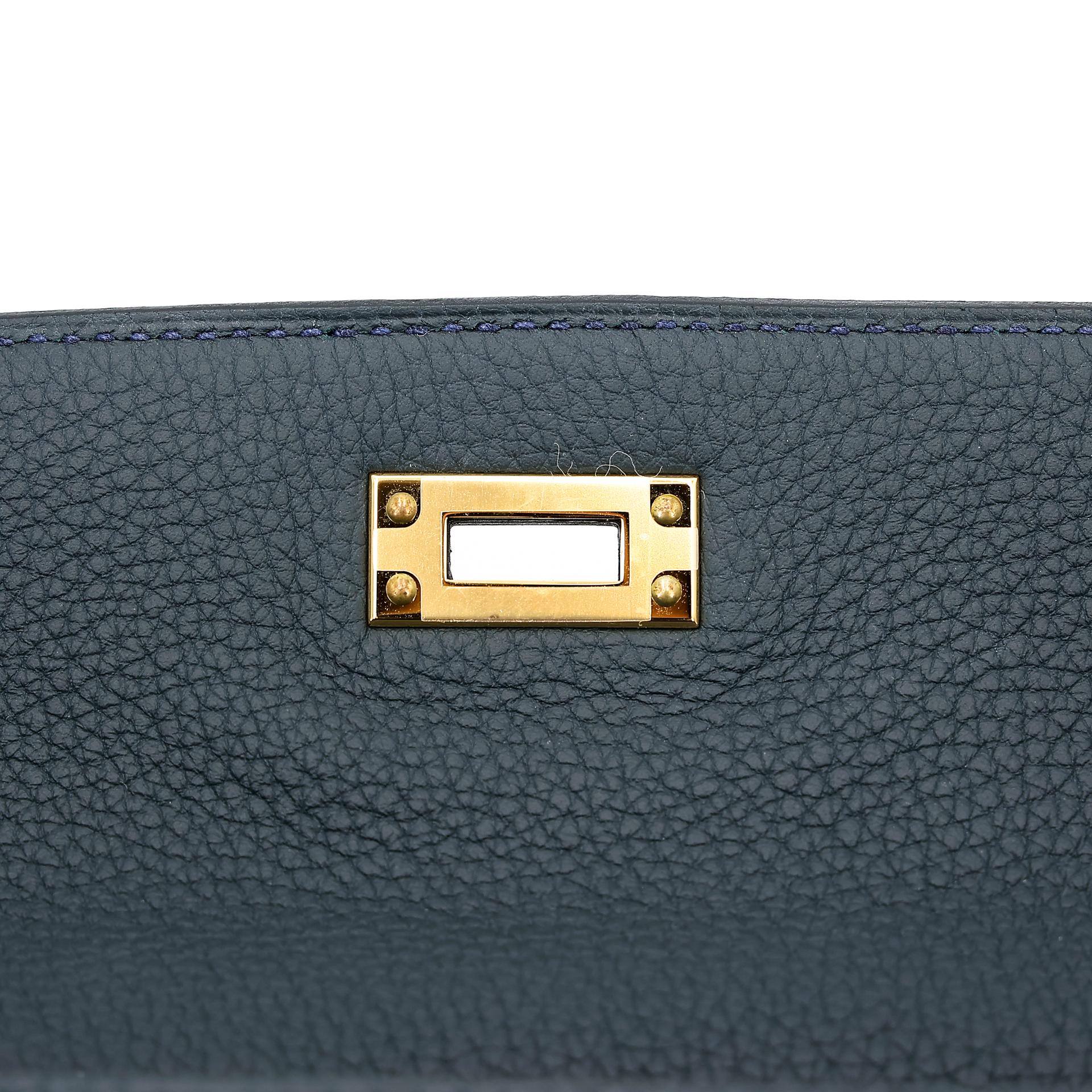 Brand New ( Rank N ) HERMÈS Kelly 25 Touch Vert Cypress (6O) Vert Rousseau (V0) Togo Lizard Gold hardware W (2024) - 10