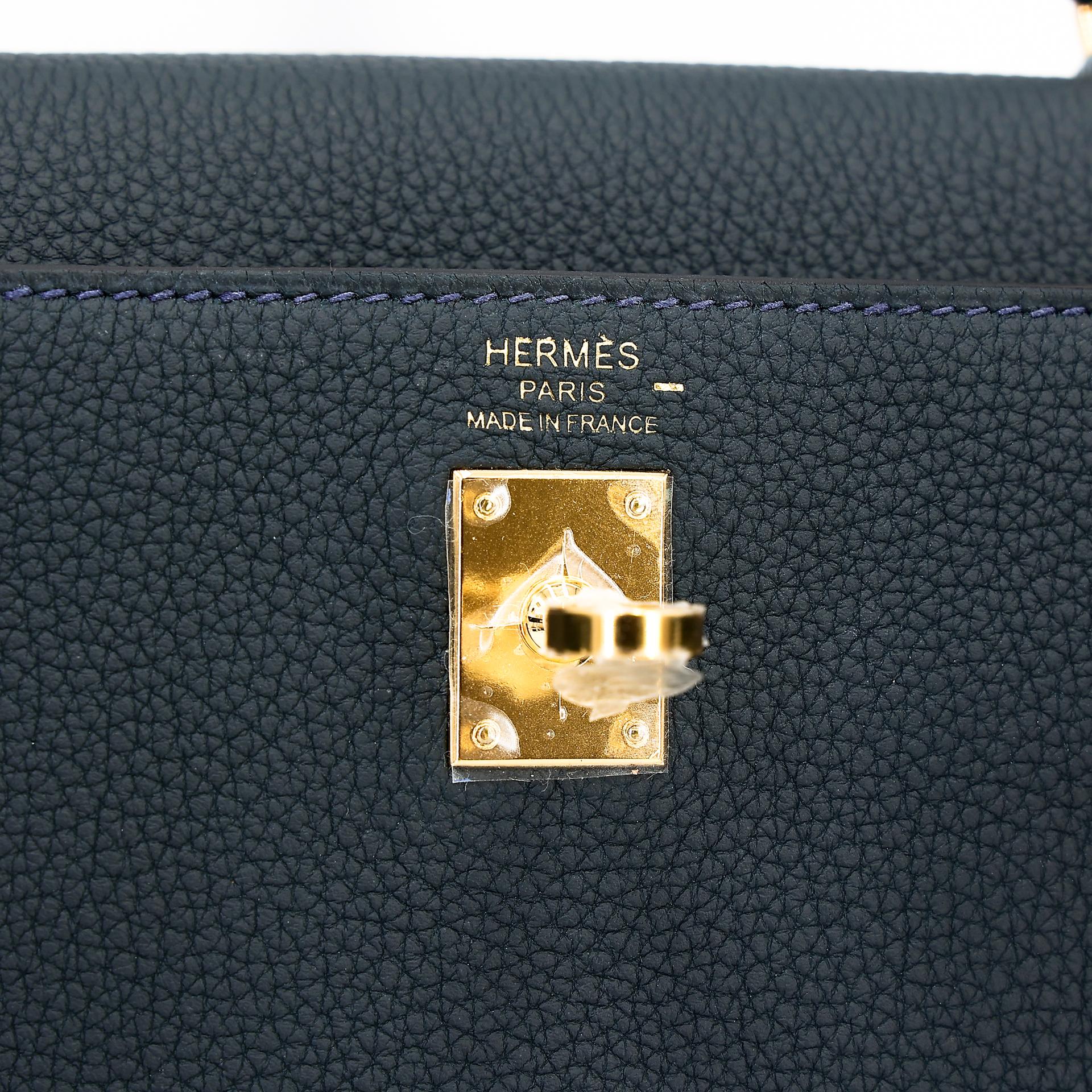 Brand New ( Rank N ) HERMÈS Kelly 25 Touch Vert Cypress (6O) Vert Rousseau (V0) Togo Lizard Gold hardware W (2024) - 11
