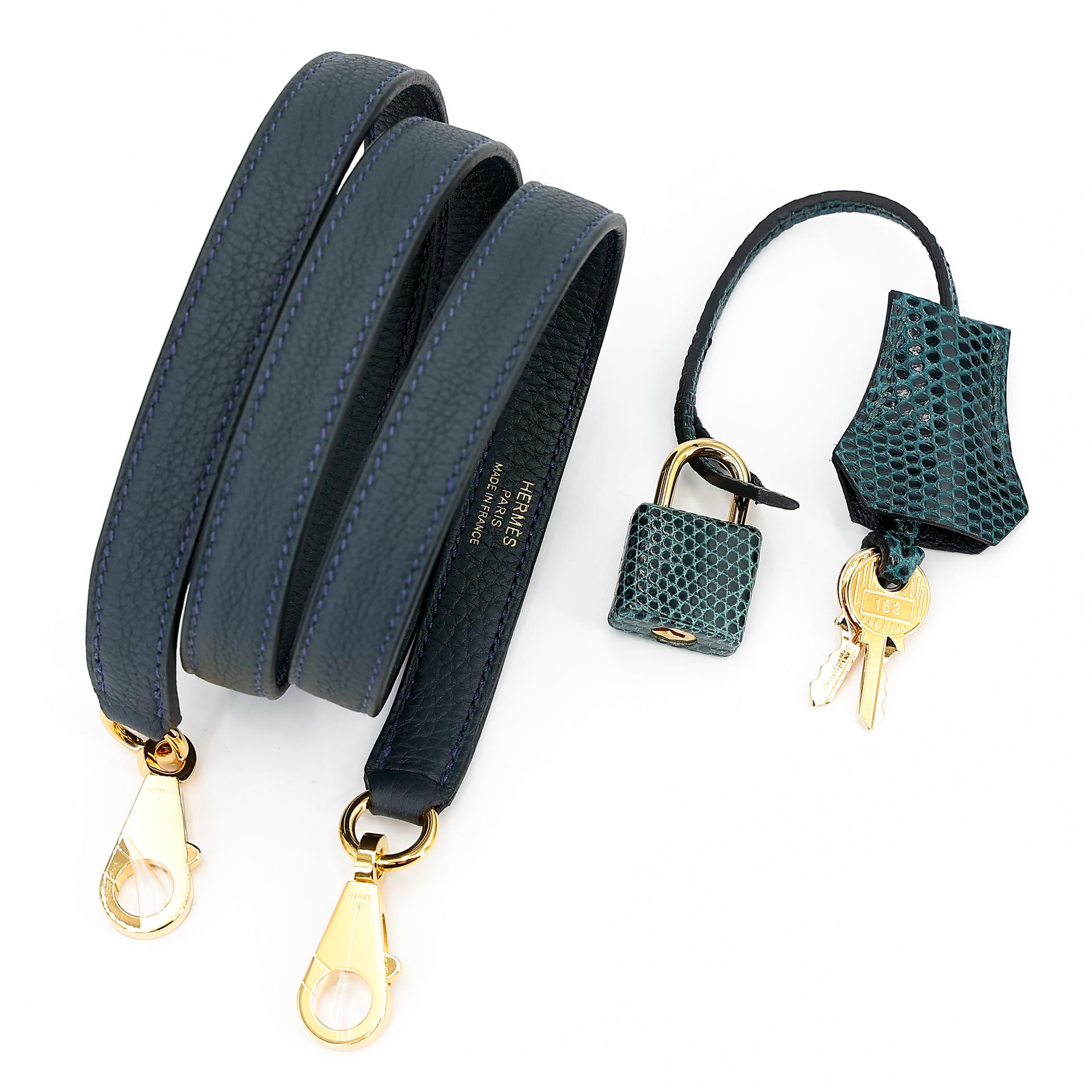 Brand New ( Rank N ) HERMÈS Kelly 25 Touch Vert Cypress (6O) Vert Rousseau (V0) Togo Lizard Gold hardware W (2024) - 16