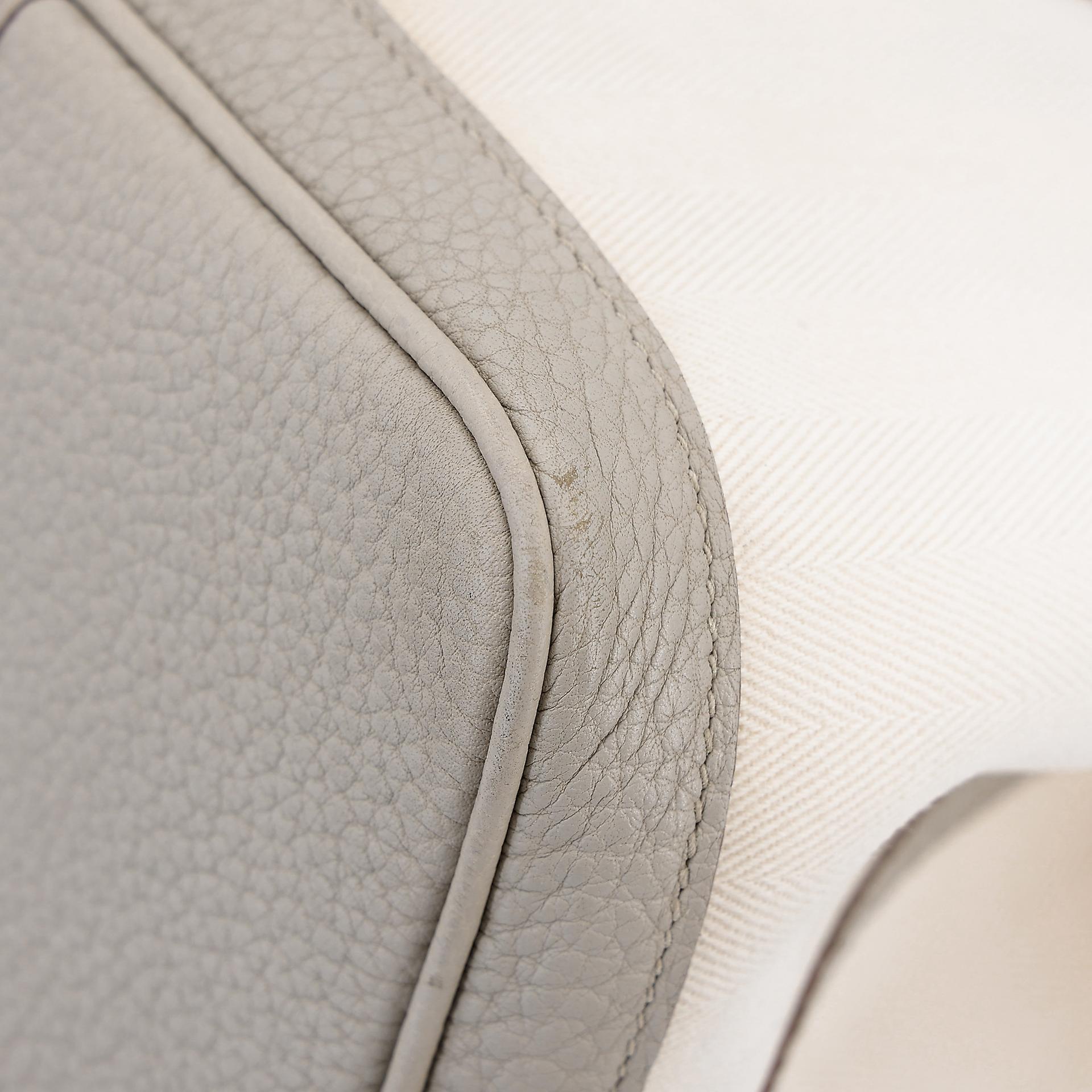 Very Good ( Rank A) HERMÈS Garden Party PM Nata (I2) Beton (8L) Canvas Negonda Palladium hardware D (2019) - 8