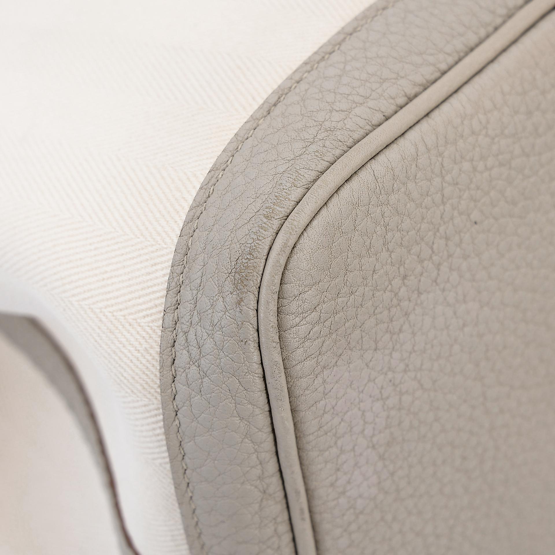 Very Good ( Rank A) HERMÈS Garden Party PM Nata (I2) Beton (8L) Canvas Negonda Palladium hardware D (2019) - 11