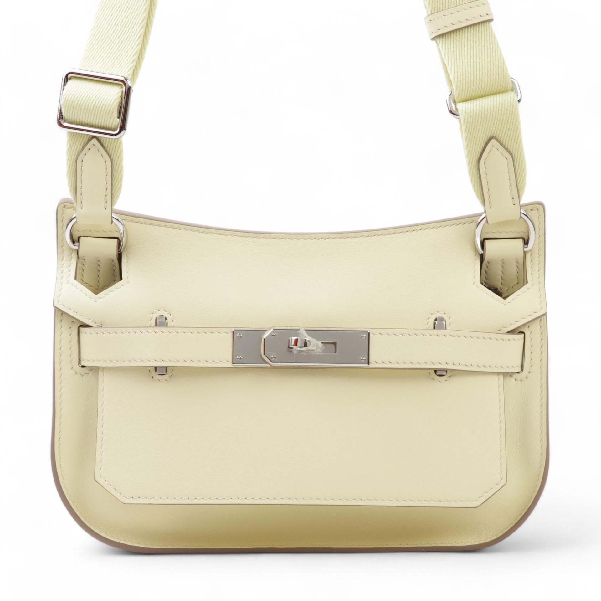 Unused ( Rank NS ) HERMÈS Jypsiere Mini Jaune milton (i8) Swift Palladium hardware W (2024) - 1