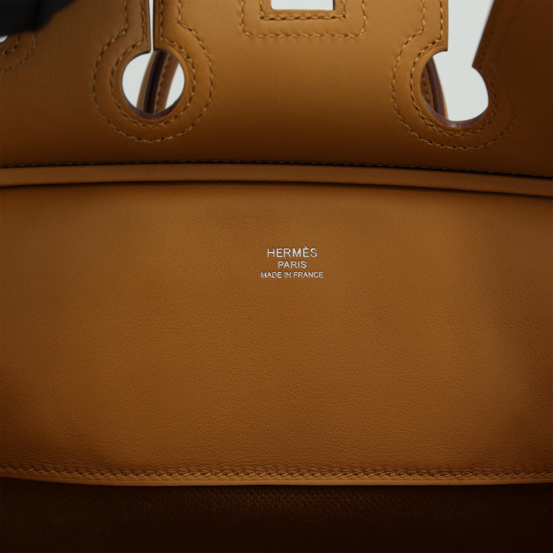 Brand New ( Rank N ) HERMÈS Limited Edition Birkin Cargo 25 Sesame (2S) Canvas Togo Palladium hardware W (2024) - 9