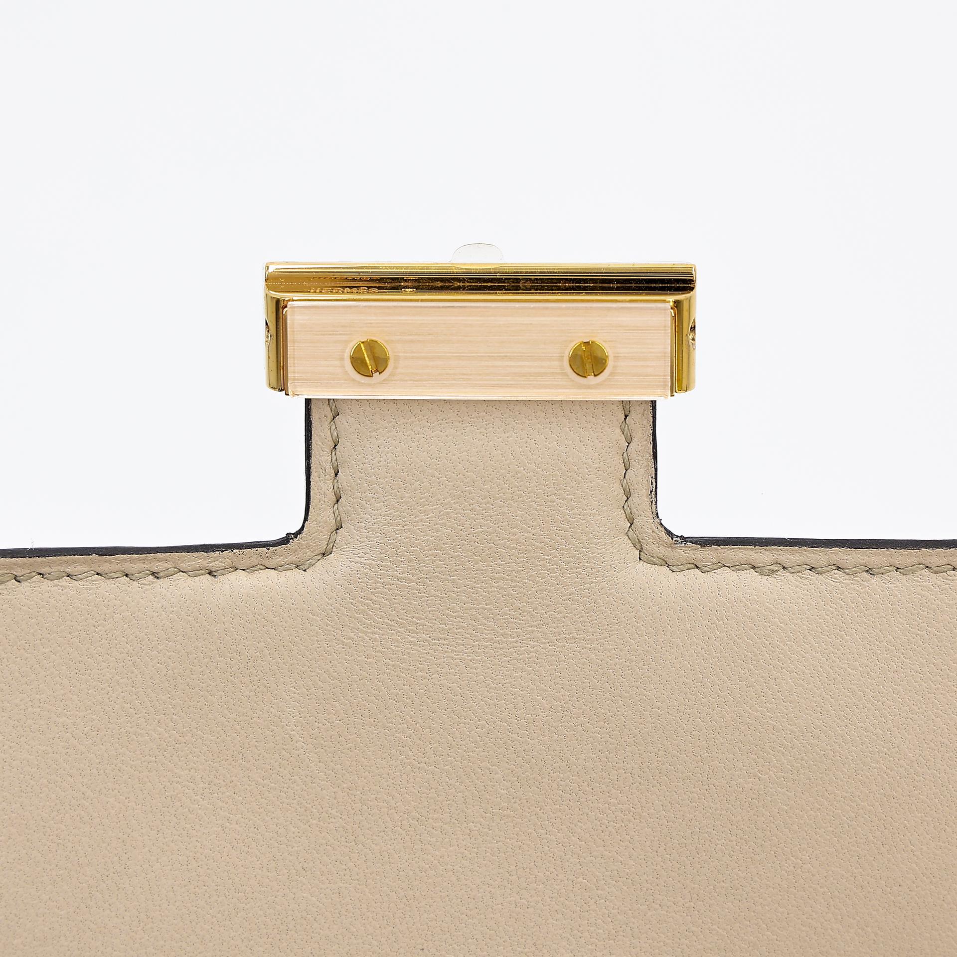 A美品 HERMÈS 愛馬仕 Constance 康康 Mini 19 1B 原色蜥蜴 Ombré 蜥蜴皮 金扣 D刻 2019年 - 10