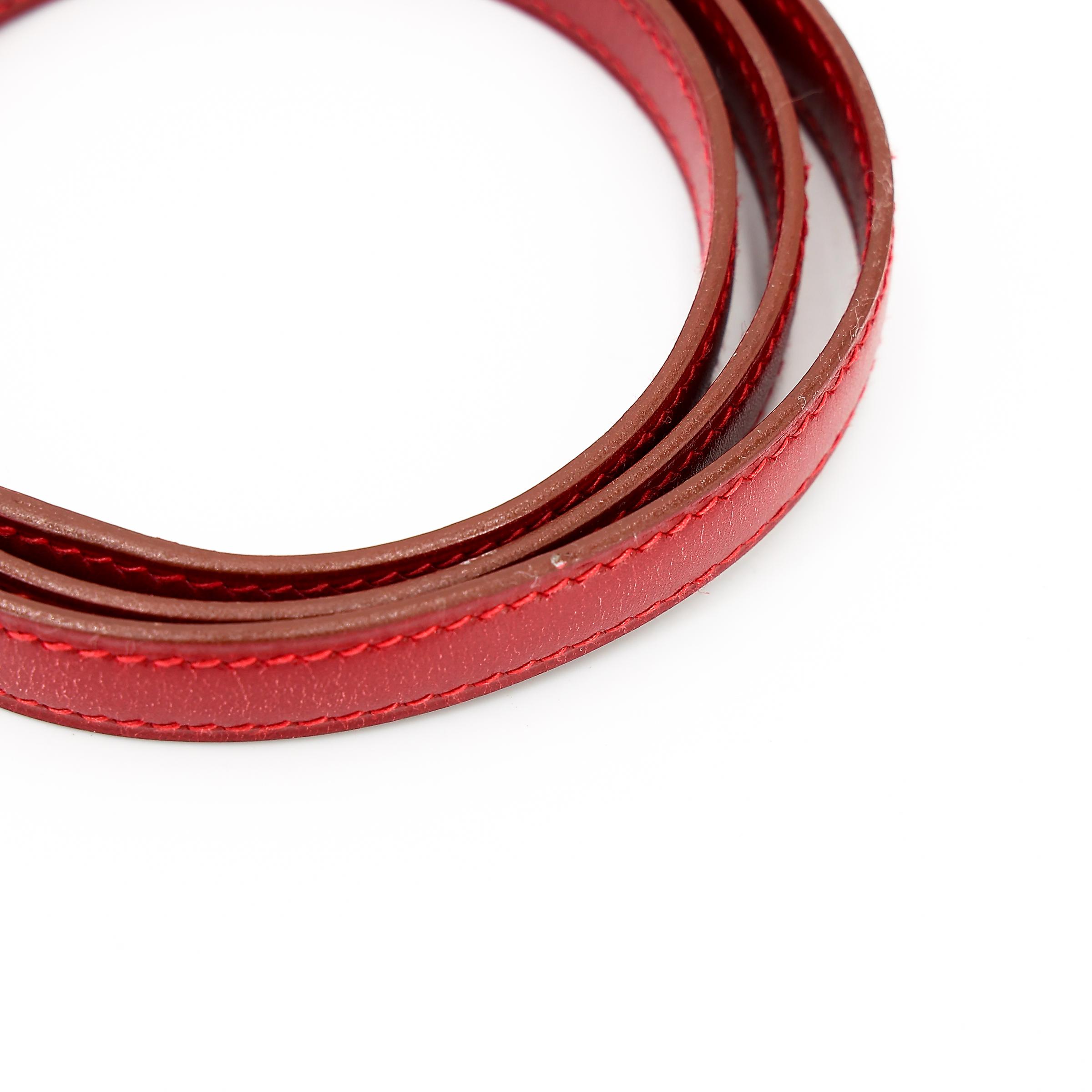 ランク A HERMÈS エルメス ミニケリー ルージュヴィフ (53) ボックスカーフ ゴールド金具 □B刻印 - 33
