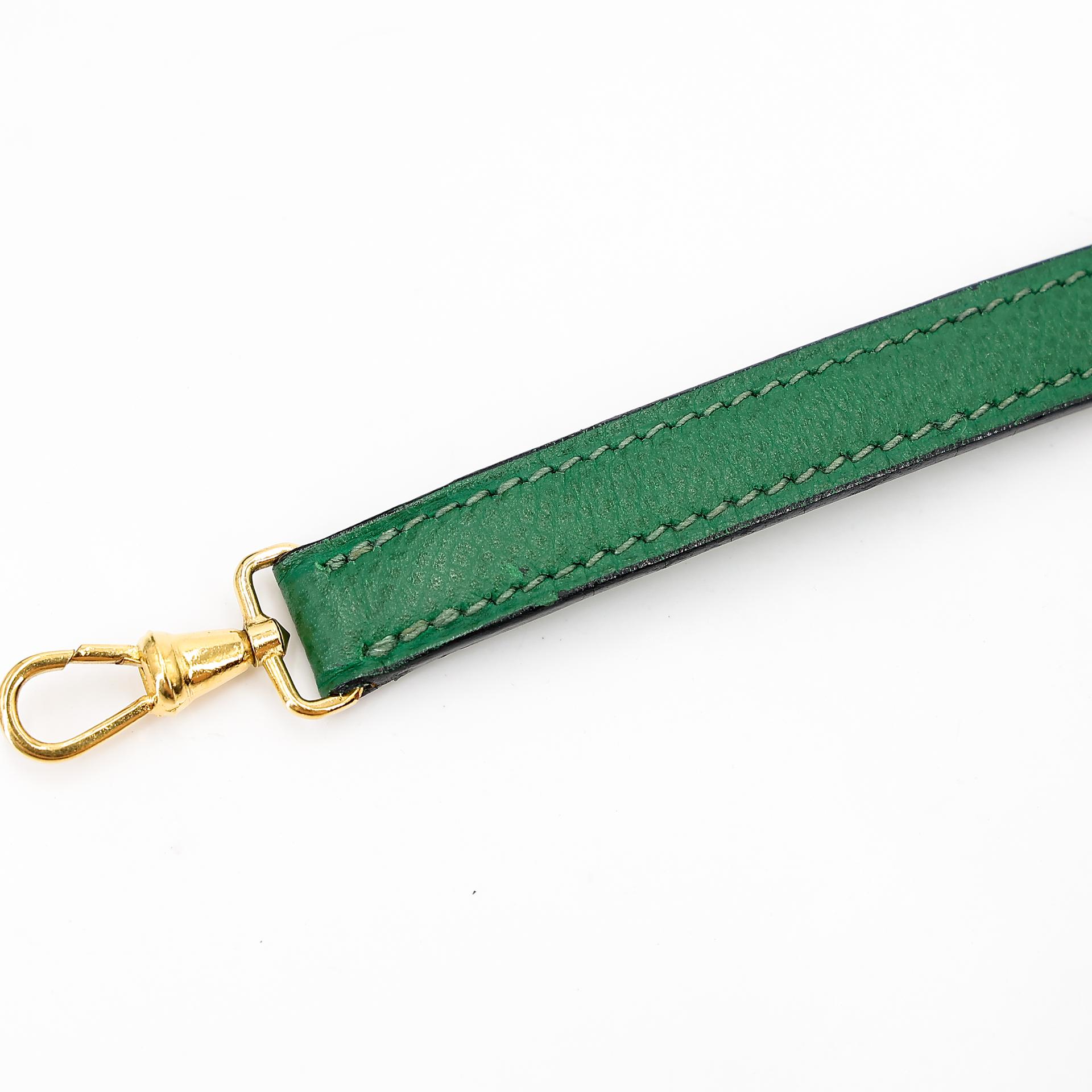 ランク B HERMÈS エルメス ミニケリー グリーン エプソン ゴールド金具 〇Y刻印 - 39
