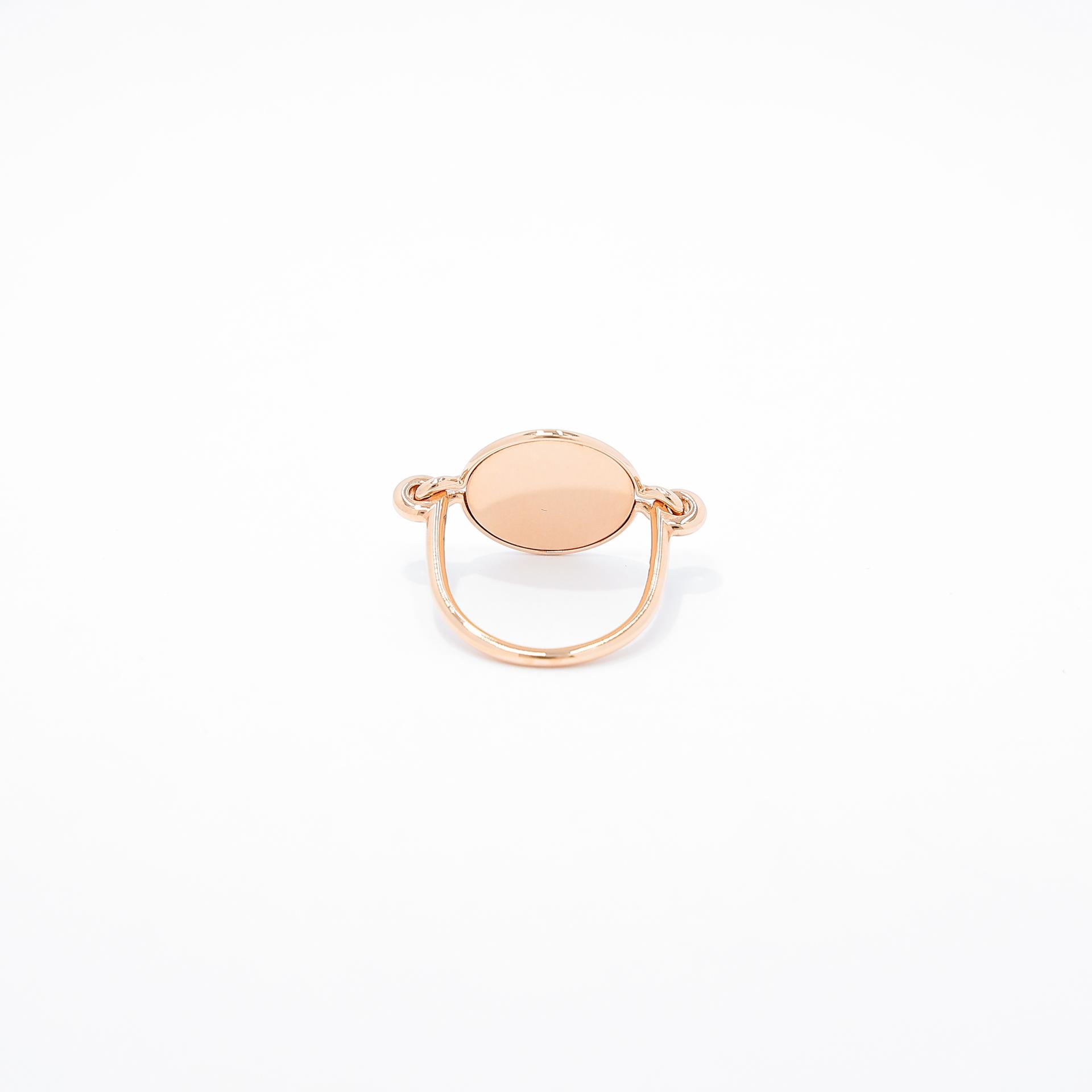 Unused ( Rank NS ) HERMÈS Ring Ex-Libris Rose Gold Rose Gold - 3