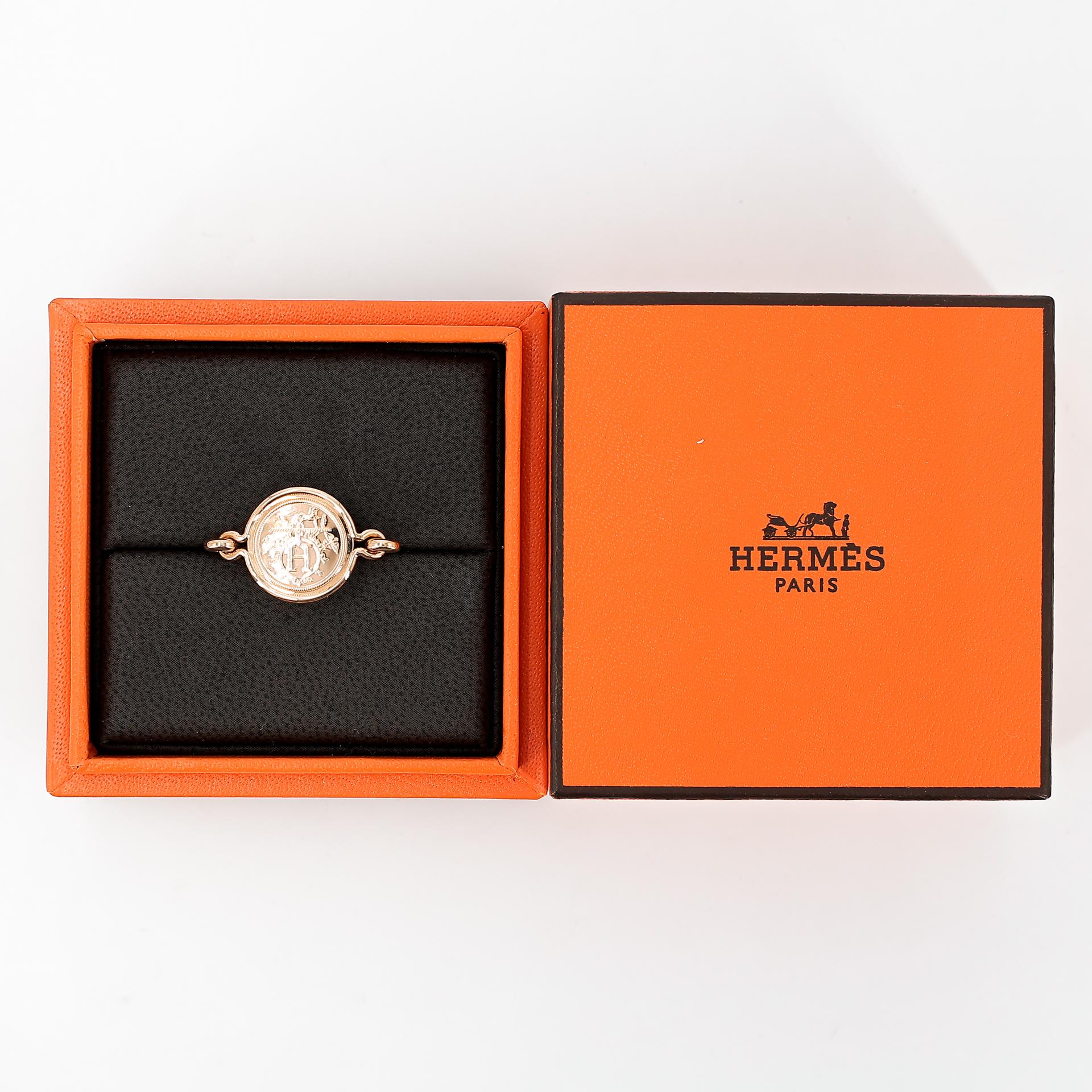 Unused ( Rank NS ) HERMÈS Ring Ex-Libris Rose Gold Rose Gold - 8