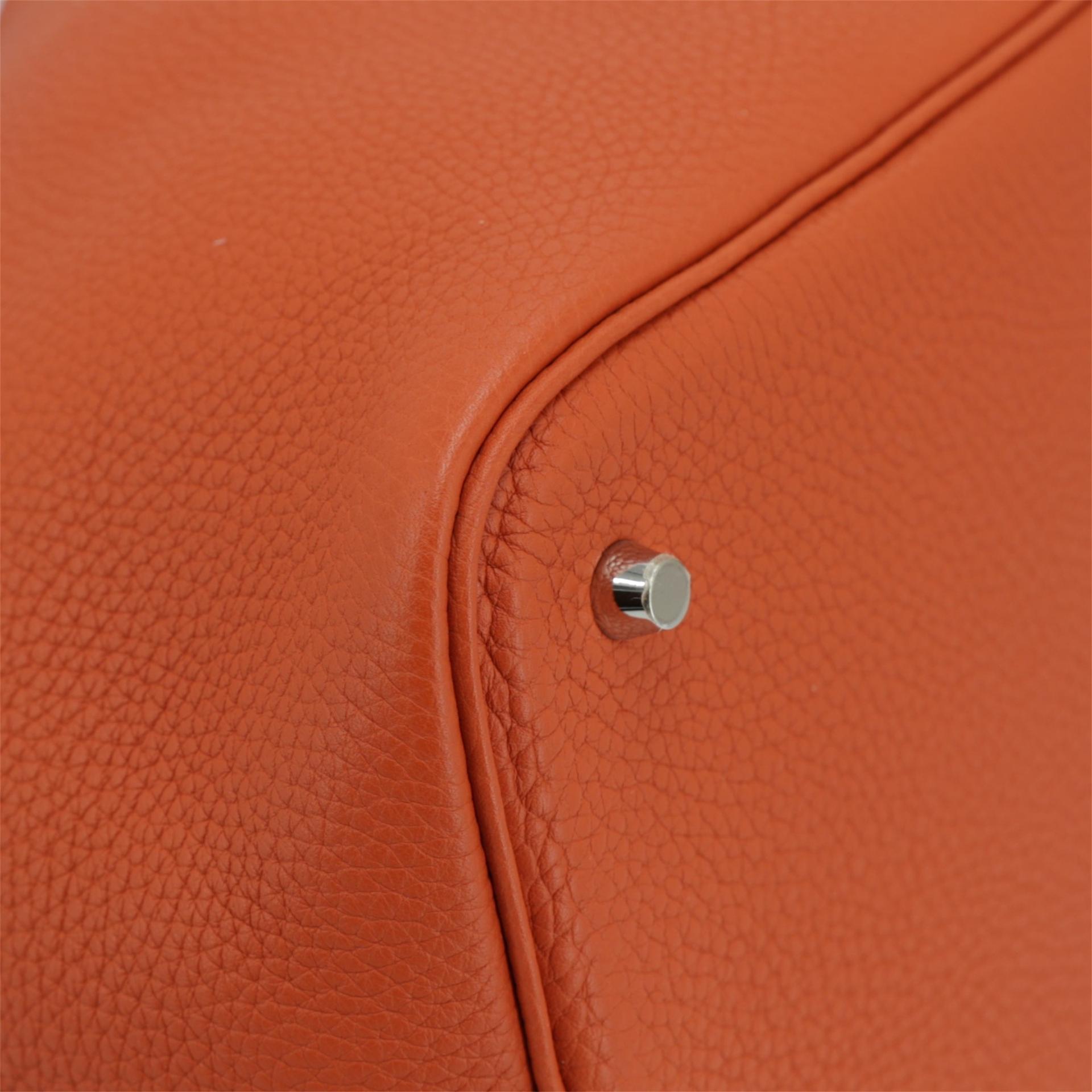 Excellent ( Rank SA ) HERMÈS Picotin Lock MM Terre Battue (R1) Clemence Palladium hardware X (2016) - 7