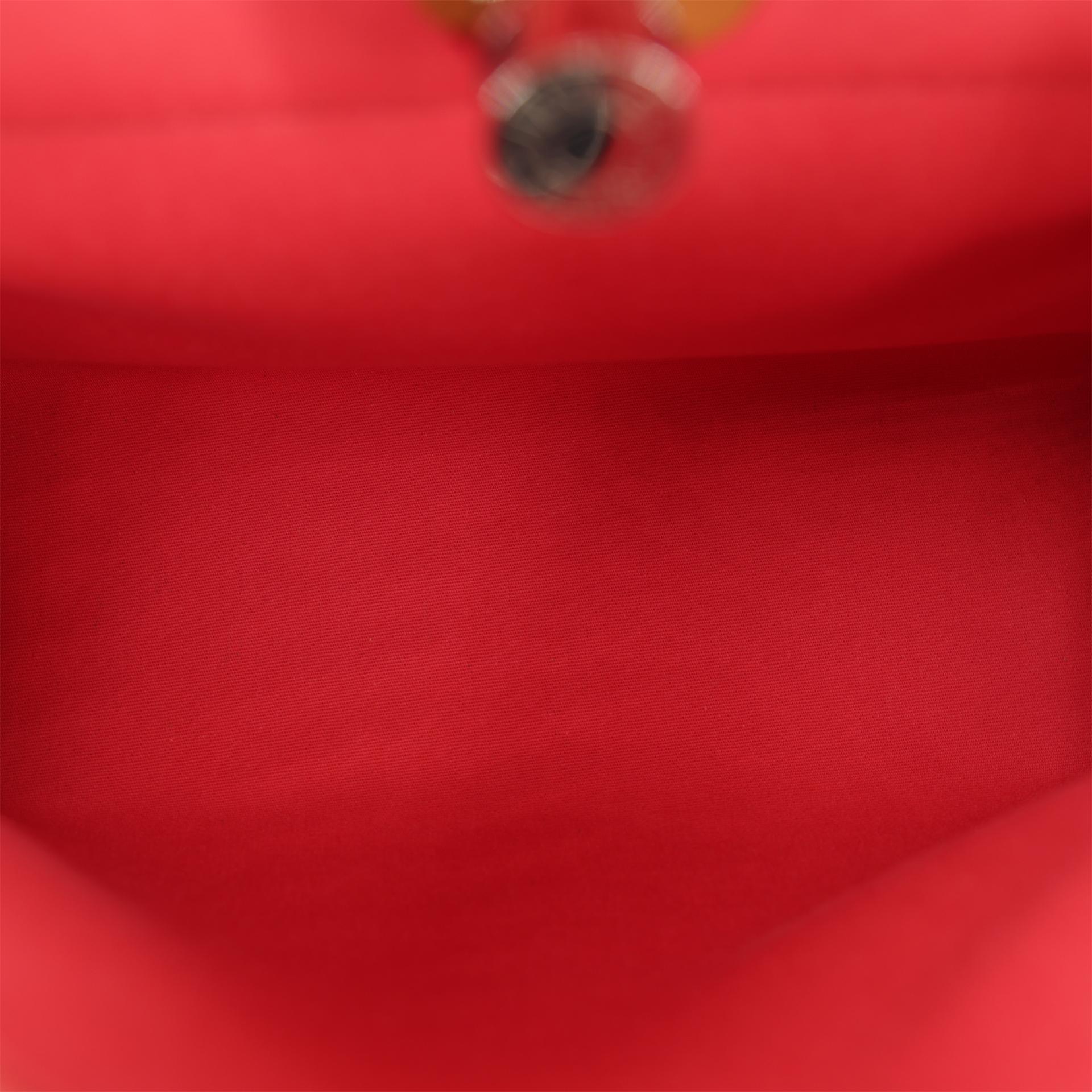 Excellent ( Rank SA ) HERMÈS Herbag Zip 31 PM Fauve (34) Bougainvillea (A5) Barenia Canvas Palladium hardware Square N (2010) - 15