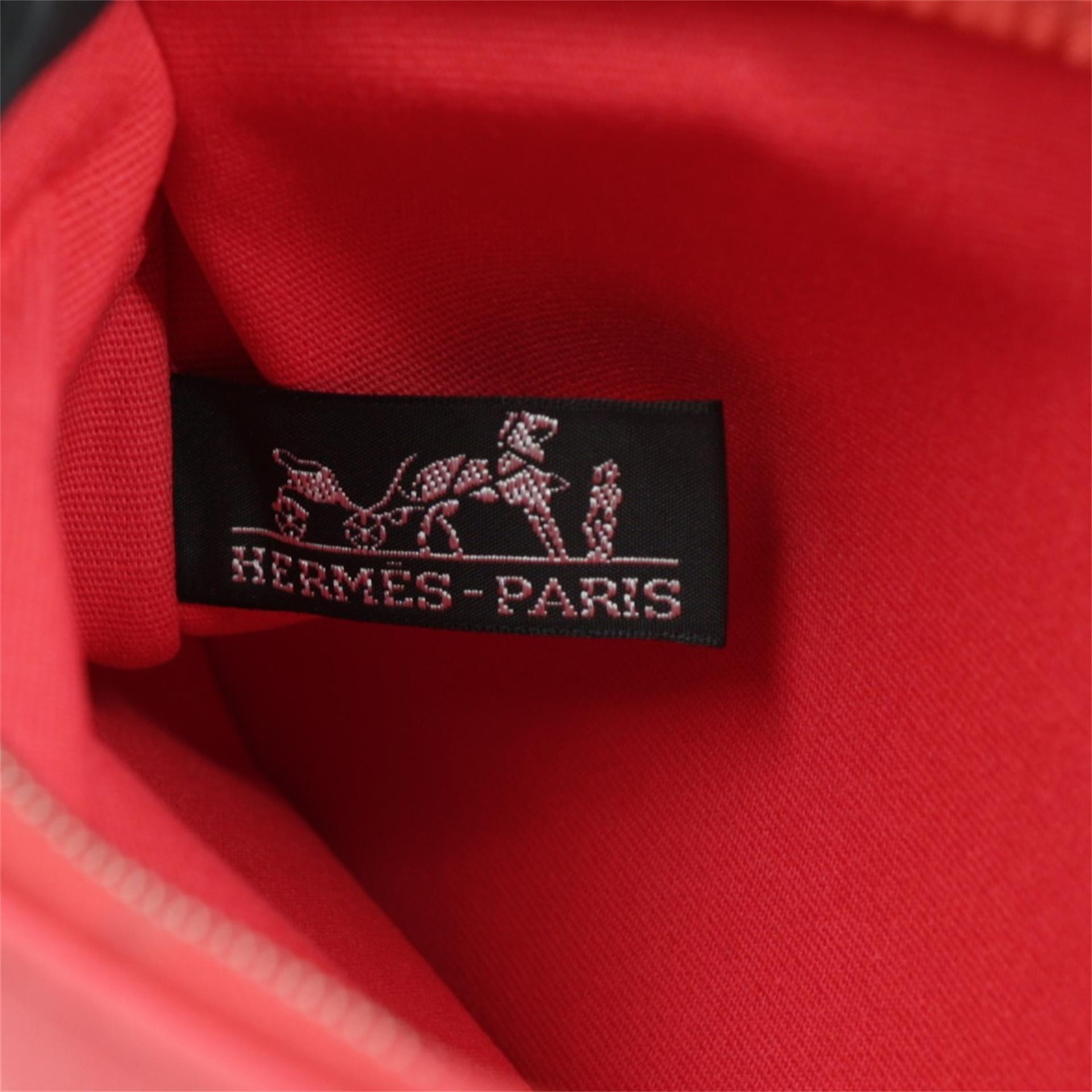 Excellent ( Rank SA ) HERMÈS Herbag Zip 31 PM Fauve (34) Bougainvillea (A5) Barenia Canvas Palladium hardware Square N (2010) - 21