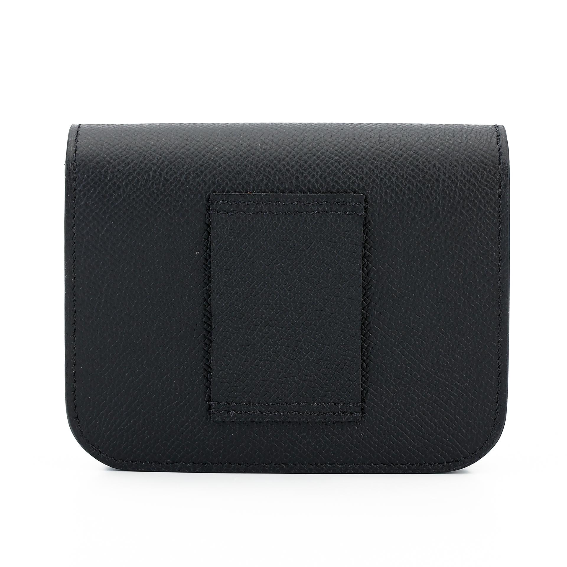 Unused ( Rank NS ) HERMÈS Constance Slim Wallet Black (89) Epsom Gold hardware B (2023) - 2