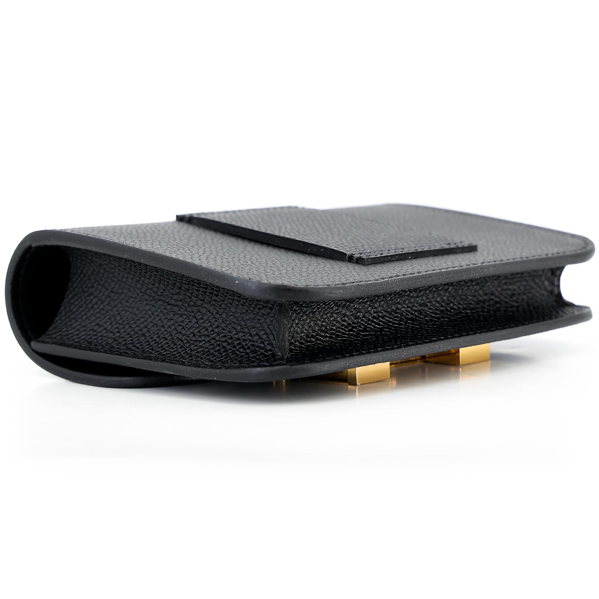 Unused ( Rank NS ) HERMÈS Constance Slim Wallet Black (89) Epsom Gold hardware B (2023) - 6