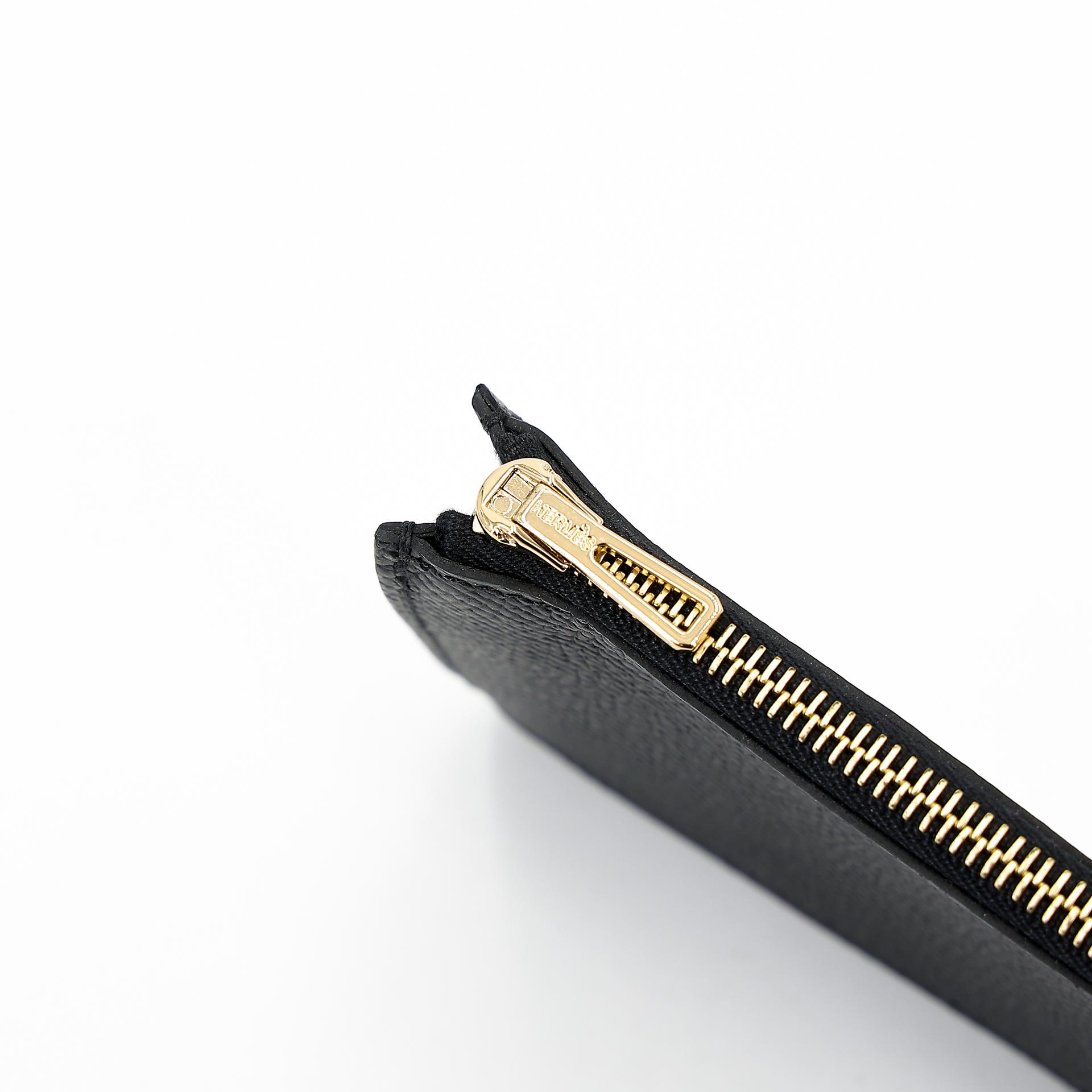 Unused ( Rank NS ) HERMÈS Constance Slim Wallet Black (89) Epsom Gold hardware B (2023) - 19