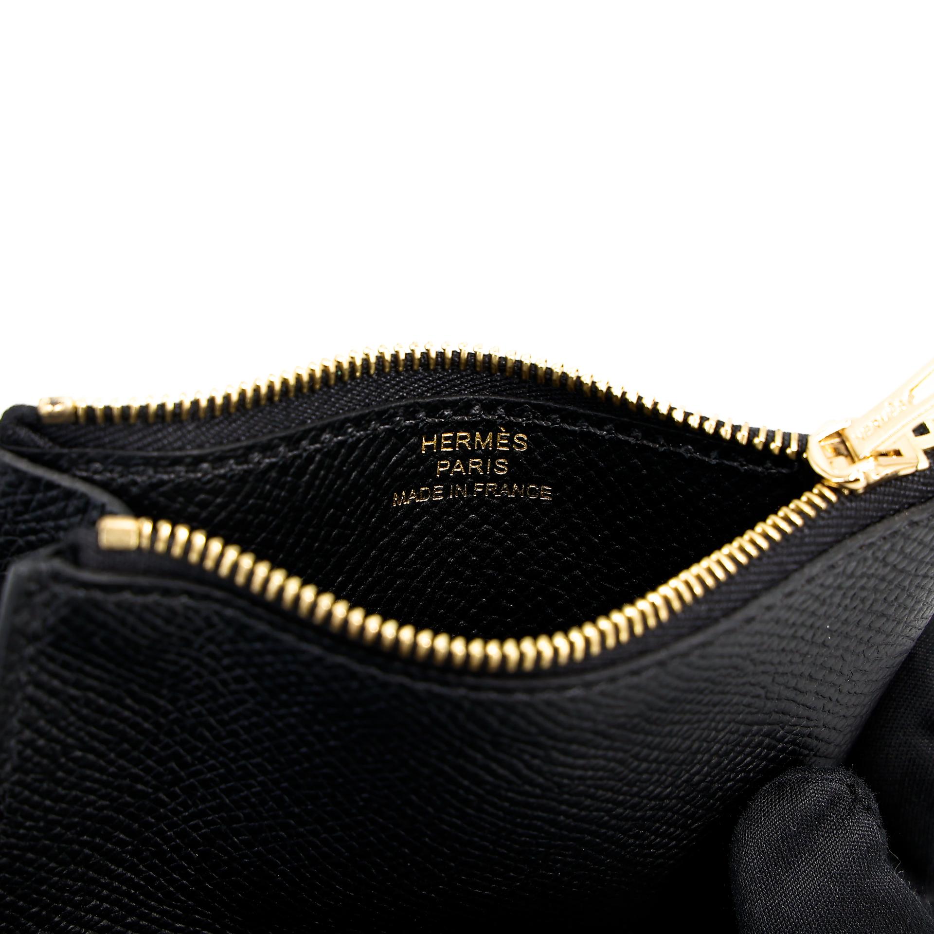 Unused ( Rank NS ) HERMÈS Constance Slim Wallet Black (89) Epsom Gold hardware B (2023) - 21