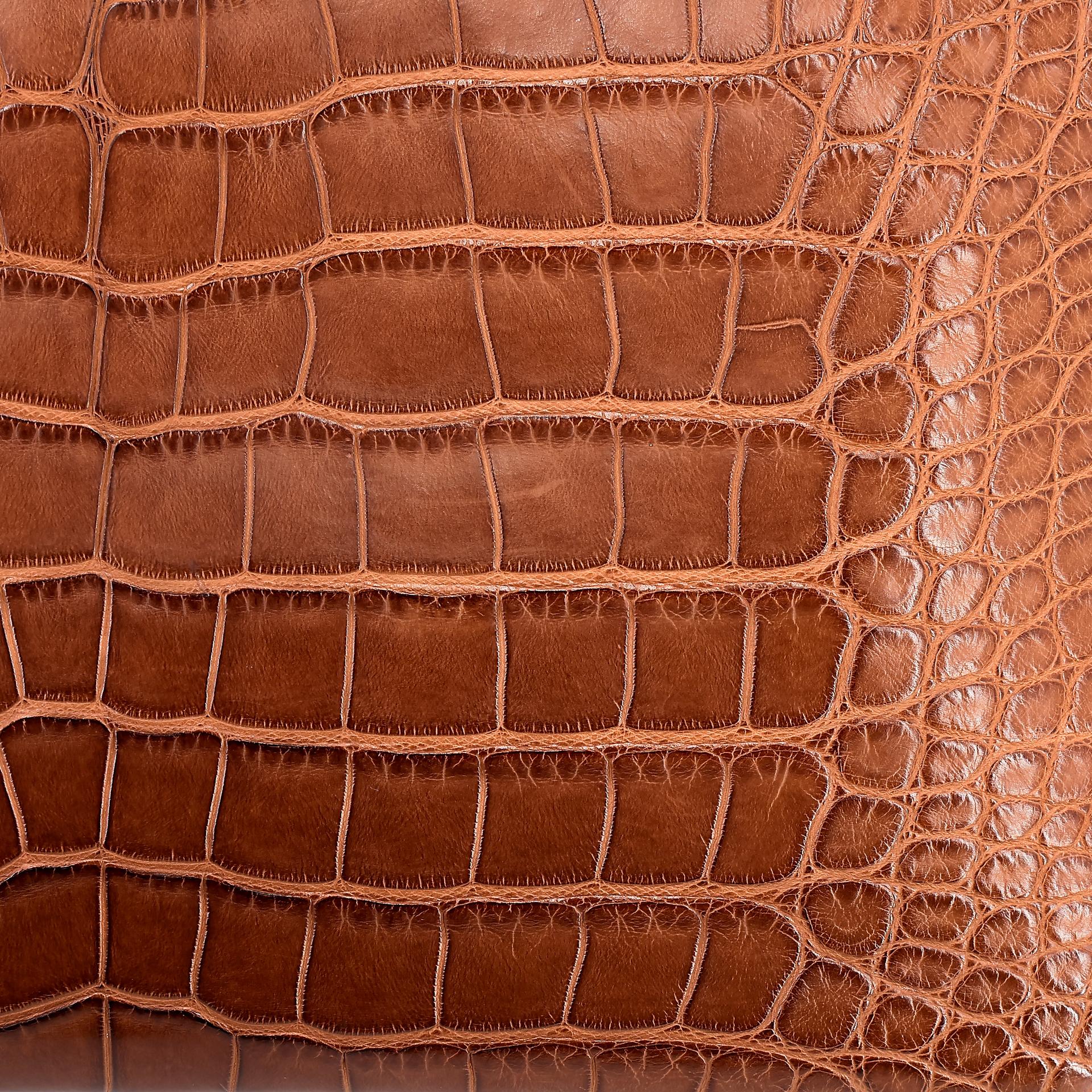 Very Good ( Rank A) HERMÈS Birkin 35 Marron d’Inde (4I) Alligator Palladium hardware Square P (2012) - 12