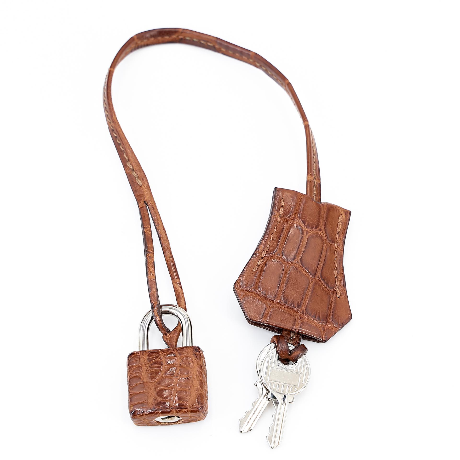 Very Good ( Rank A) HERMÈS Birkin 35 Marron d’Inde (4I) Alligator Palladium hardware Square P (2012) - 31