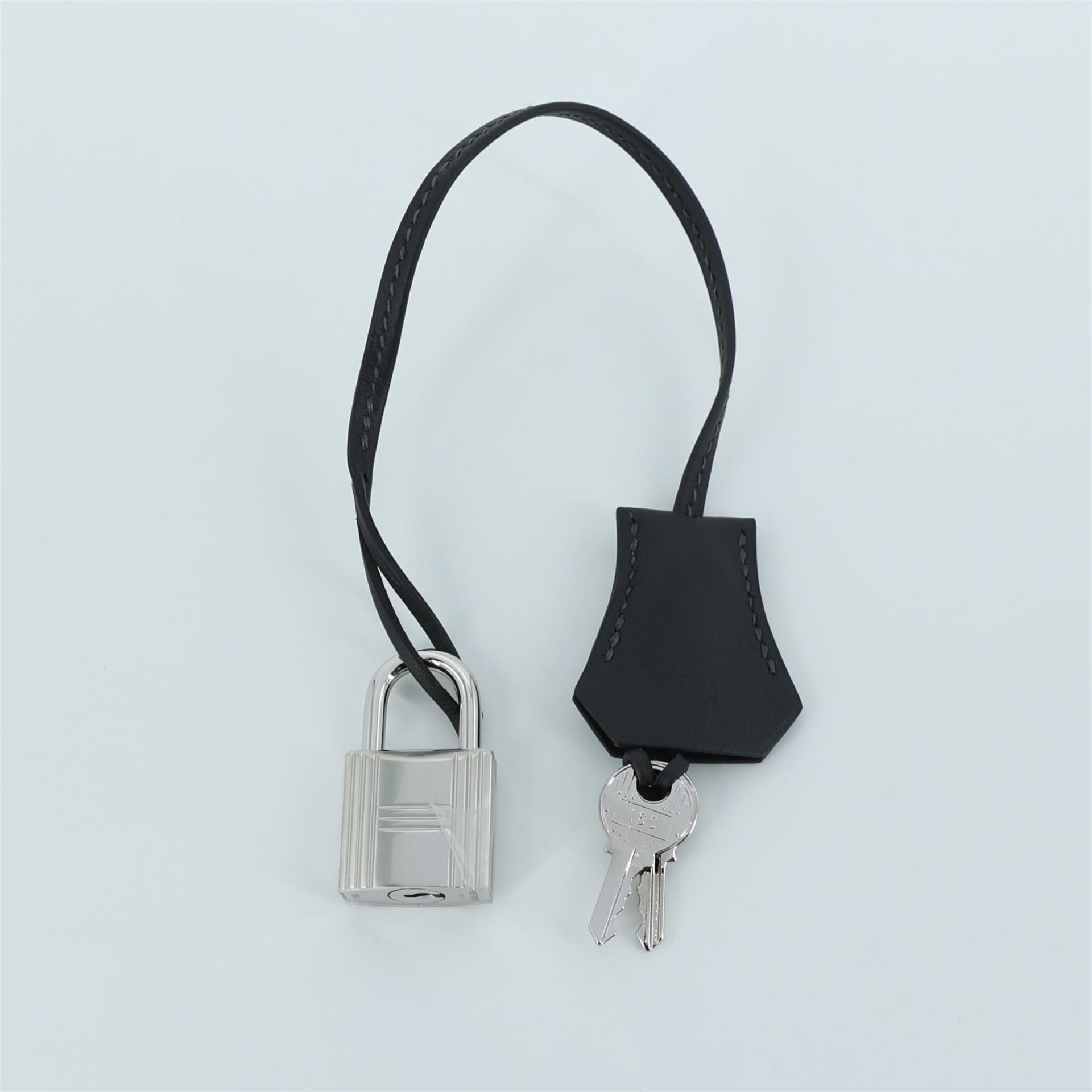 Brand New ( Rank N ) HERMÈS Hac a Dos PM Black Bleu Nuit (2Z) Canvas Swift Palladium hardware W (2024) - 16